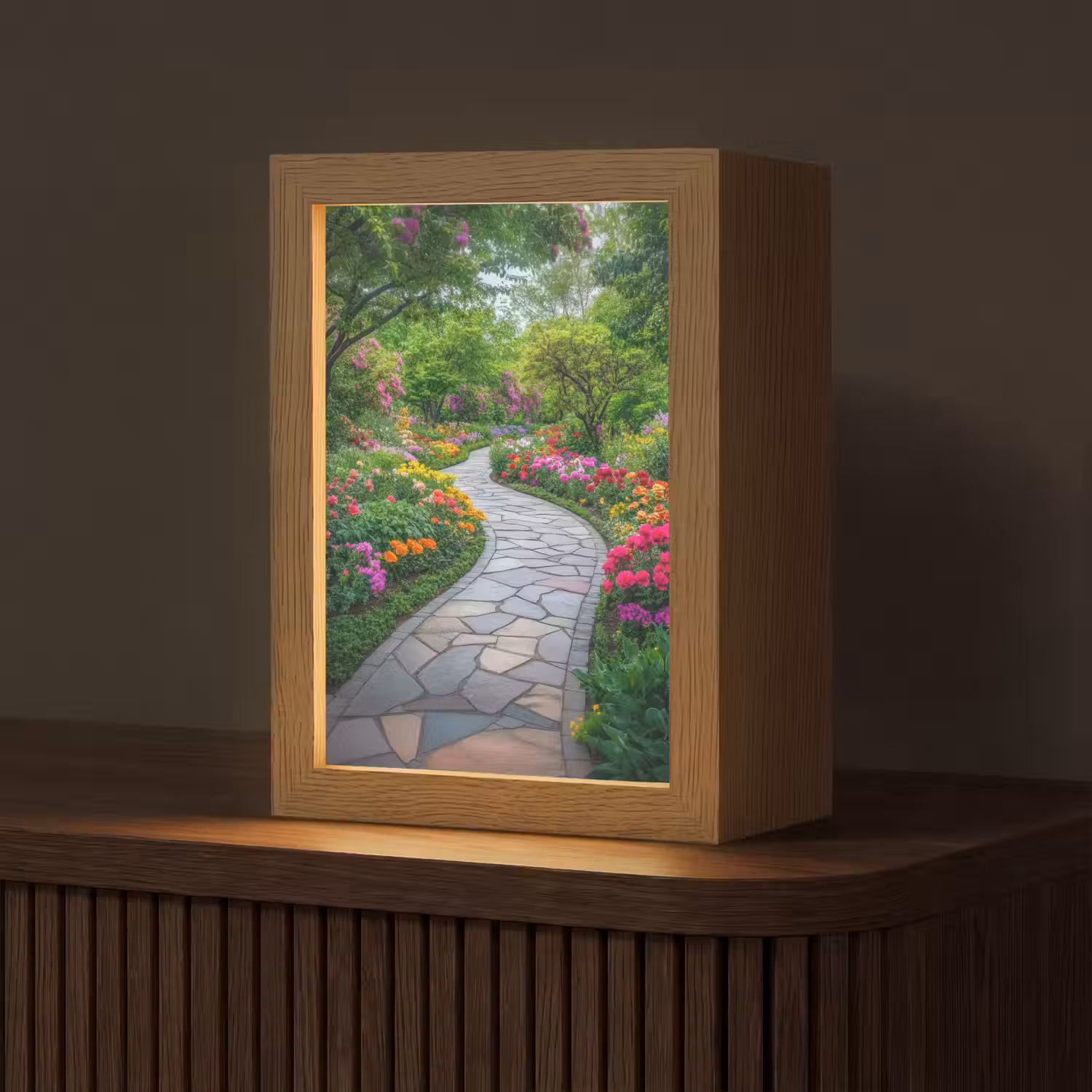 Park - Bloemen - Tuin Light Box met kabel (Tafellamp) klein -z3d_website