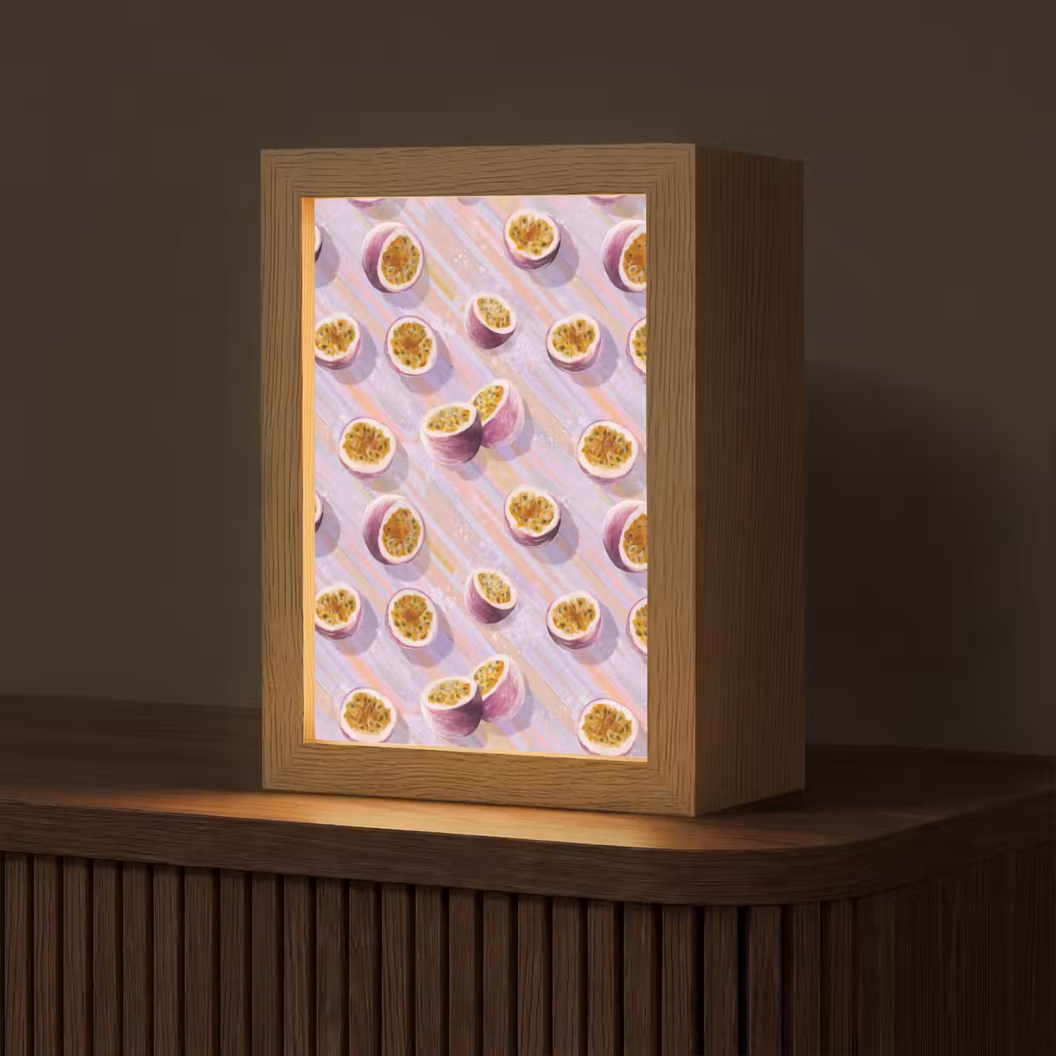 Passievrucht - Tropisch - Paars Light Box met kabel (Tafellamp) klein 925 -z3d_website