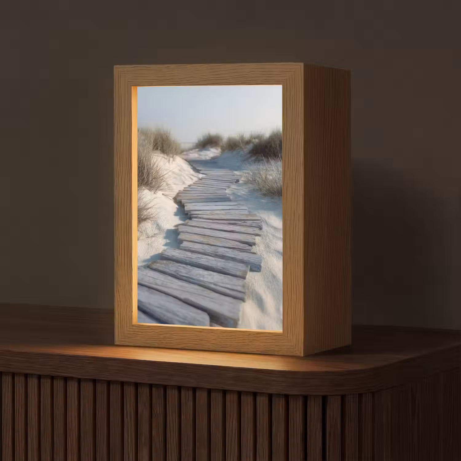 Pad - Planken - Duinen - Gras Light Box met kabel (Tafellamp) klein -z3d_website