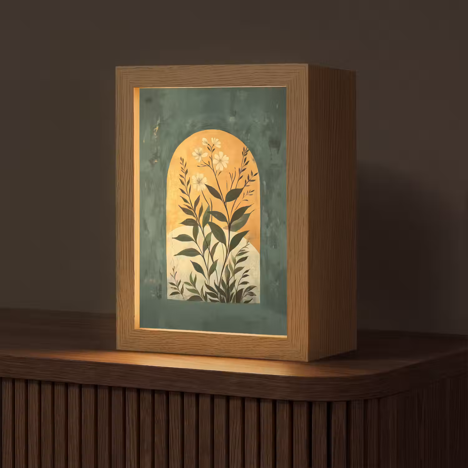 Plant - Bloemen - Wit Light Box met kabel (Tafellamp) klein -z3d_website