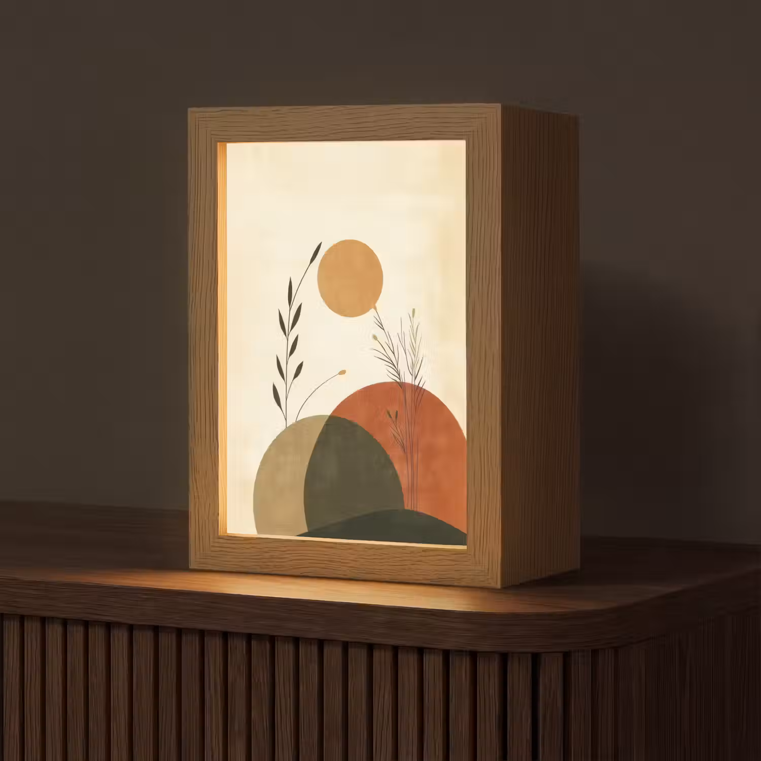 Planten - Abstract - Vormen Light Box met kabel (Tafellamp) klein -z3d_website
