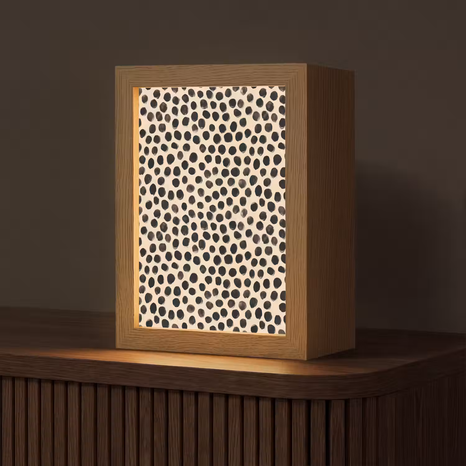 Stippen - Patroon - Zwart Light Box met kabel (Tafellamp) klein 925 -z3d_website