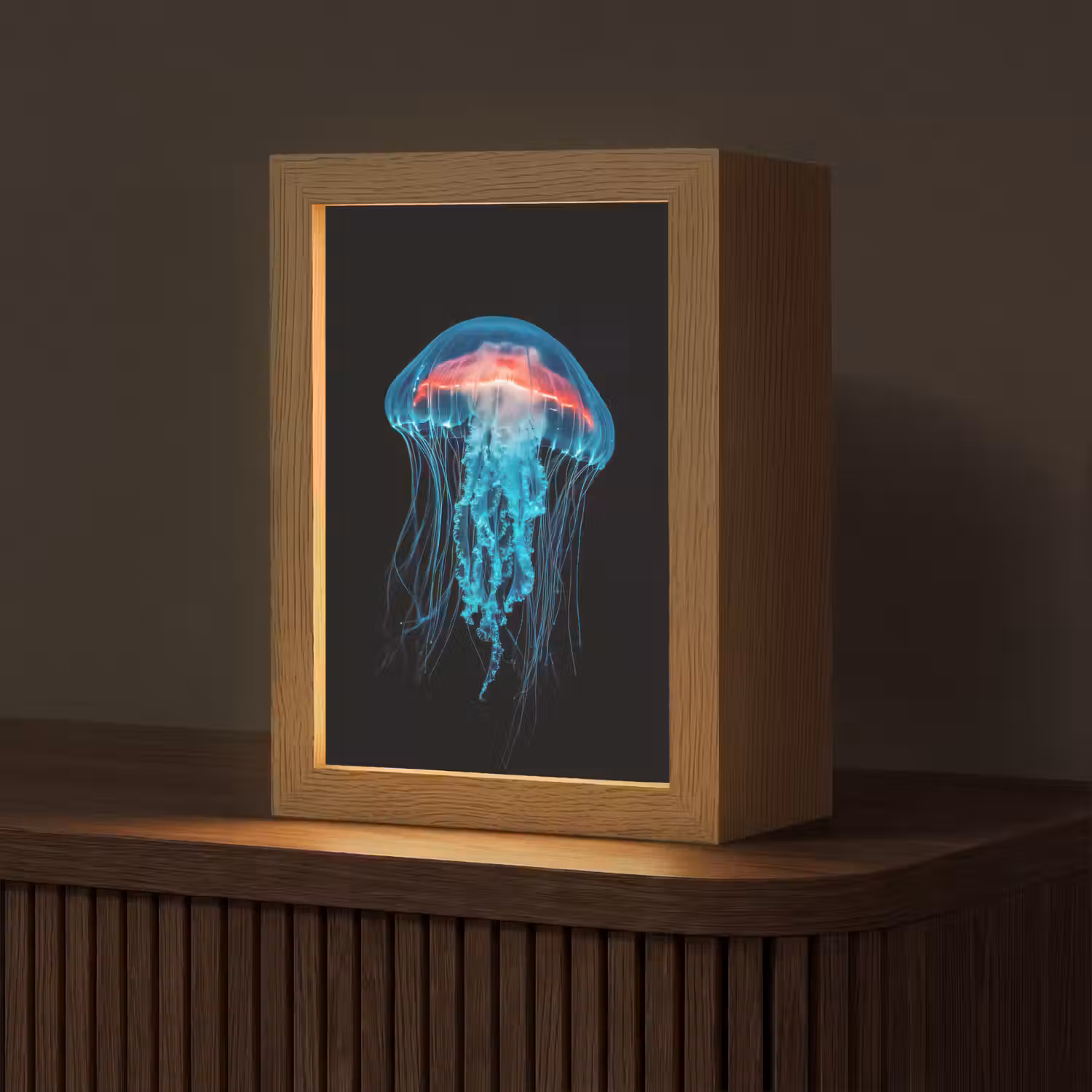 Kwal - Tentakels - Blauw - Licht Light Box met kabel (Tafellamp) klein -z3d_website
