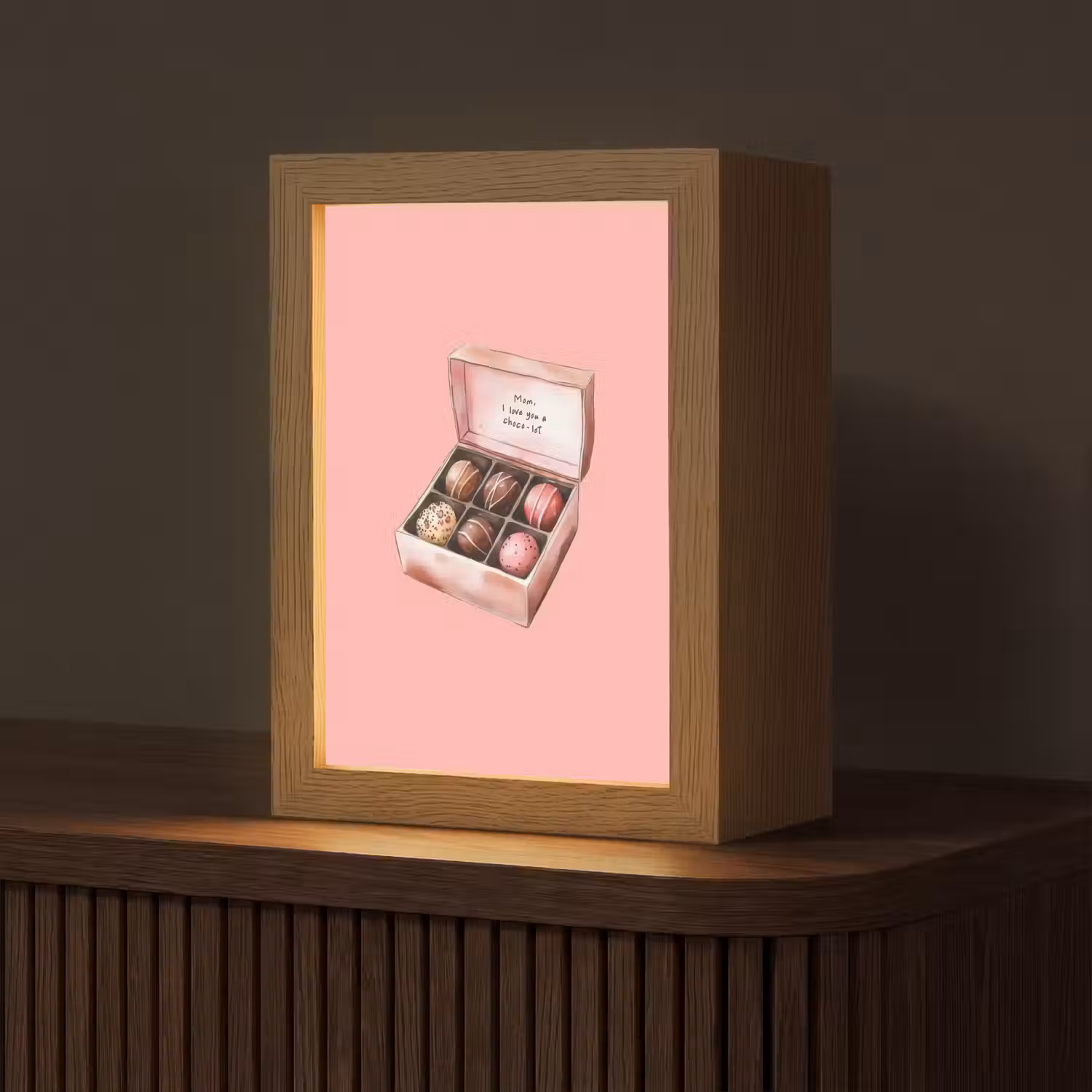 Doosje - Bonbons - Liefdevolle - Tekst Light Box met kabel (Tafellamp) klein -z3d_website