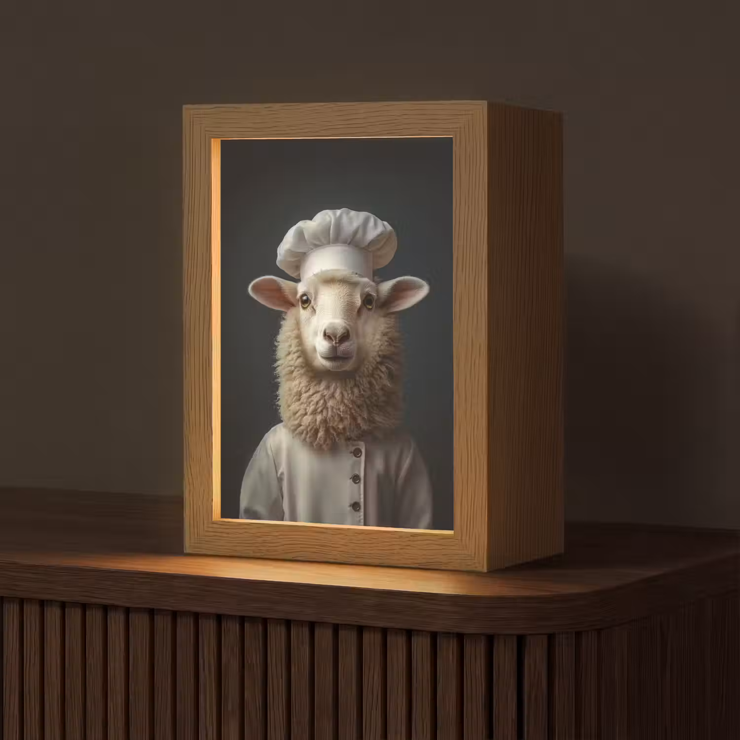 Schaap - Wol - Kok Light Box met kabel (Tafellamp) klein -z3d_website