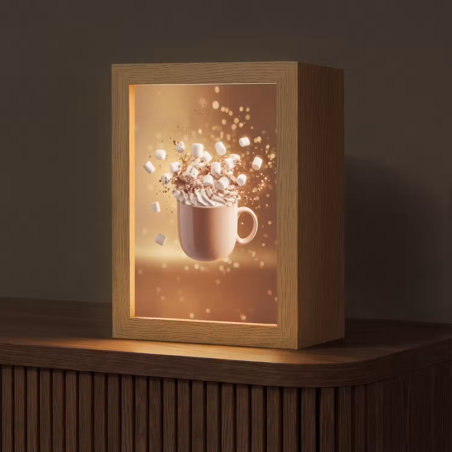 Chocomelk - Drinken - Warm - Bruin Light Box met kabel (Tafellamp) klein -z3d_website