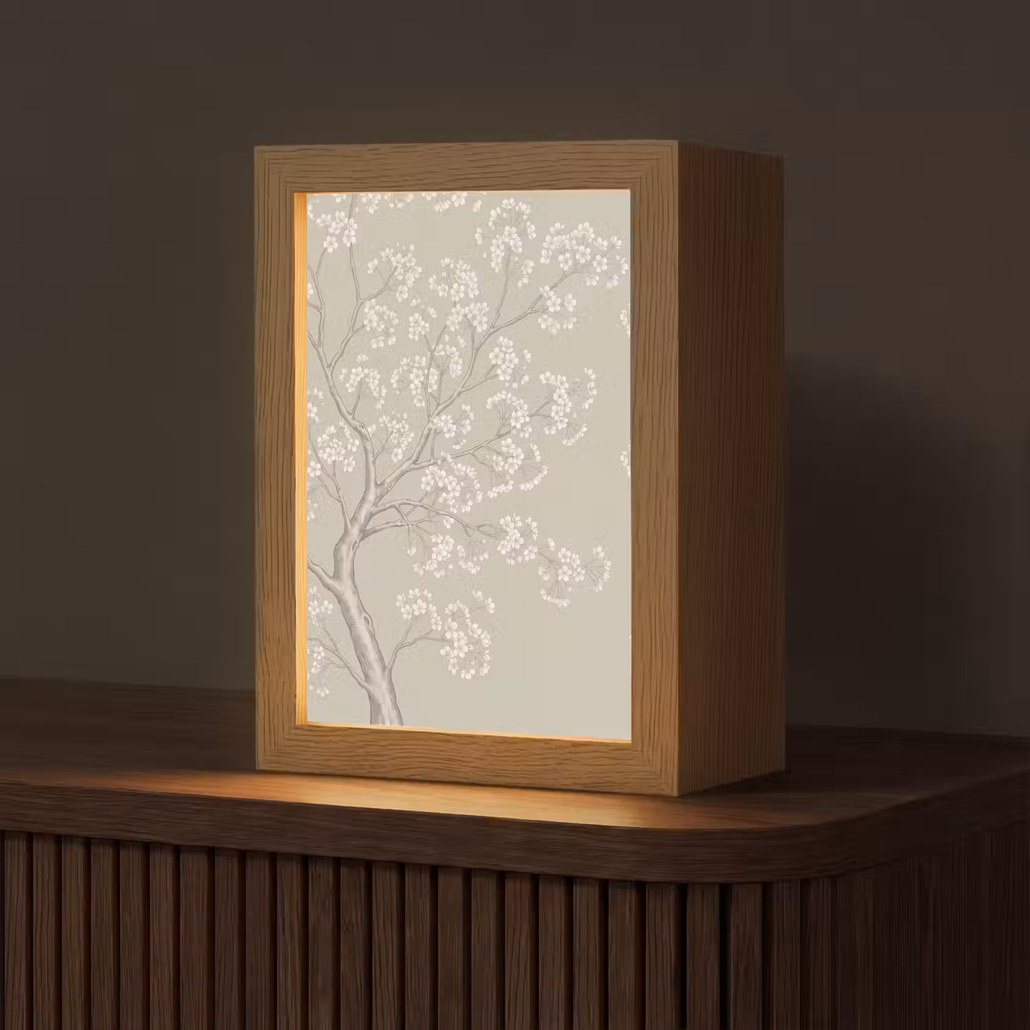 Sereen - Bloesem - Wit Light Box met kabel (Tafellamp) klein -z3d_website