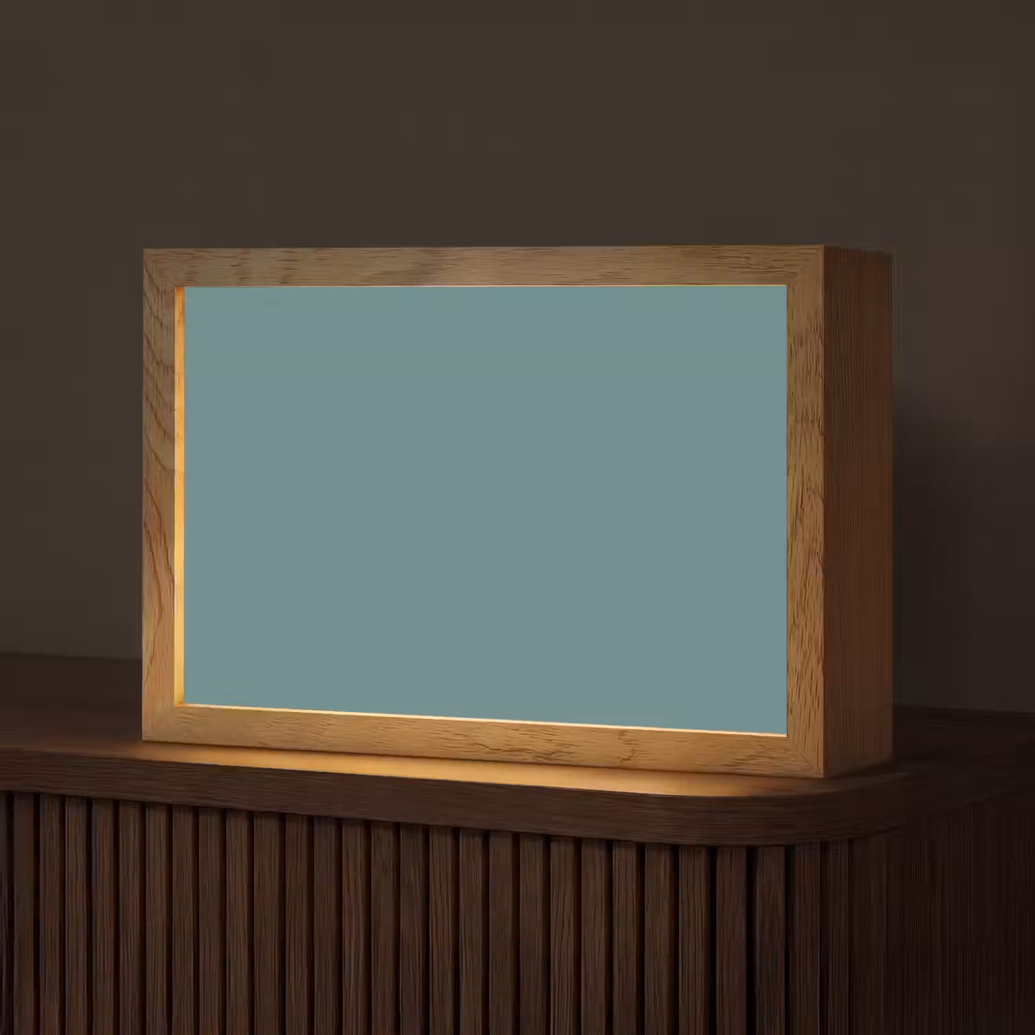 Serene - Teal - Blauw Light Box met kabel (Tafellamp) klein 924 -z3d_website
