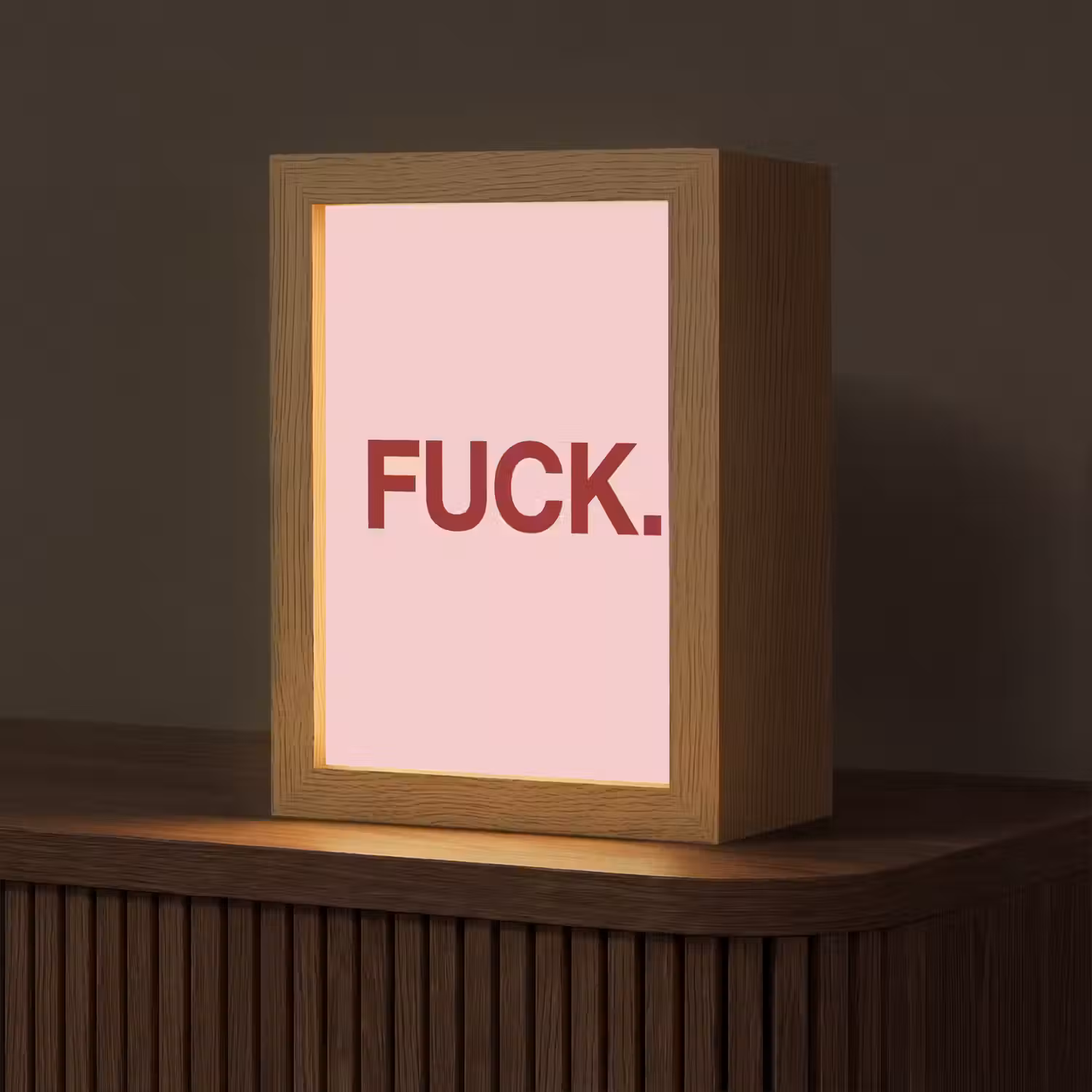Statement - Krachtig - Roze Light Box met kabel (Tafellamp) klein -z3d_website