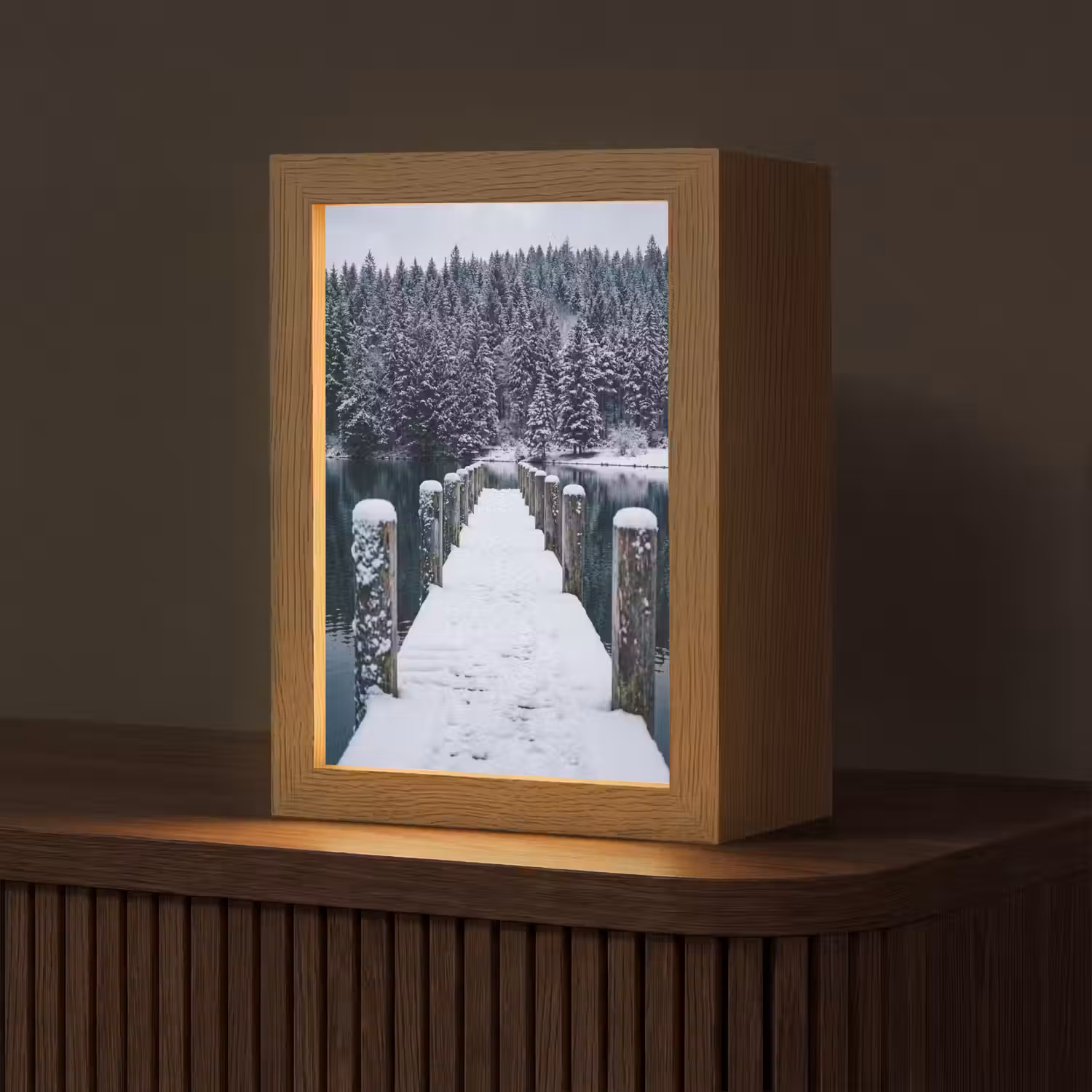 Steiger - Meer - Sneeuw - Bergen - Rustgevend Light Box met kabel (Tafellamp) klein -z3d_website