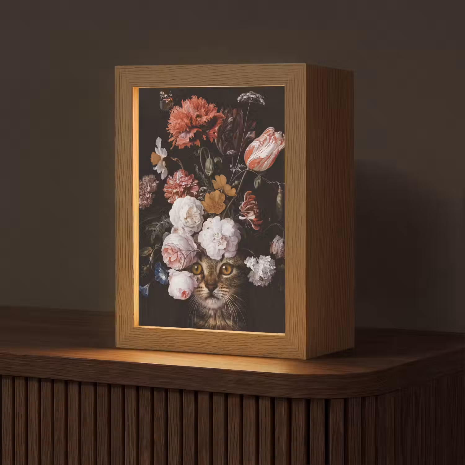 Stilleven met bloemen - Jan Davidsz de Heem - Kat Light Box met kabel (Tafellamp) klein -z3d_website