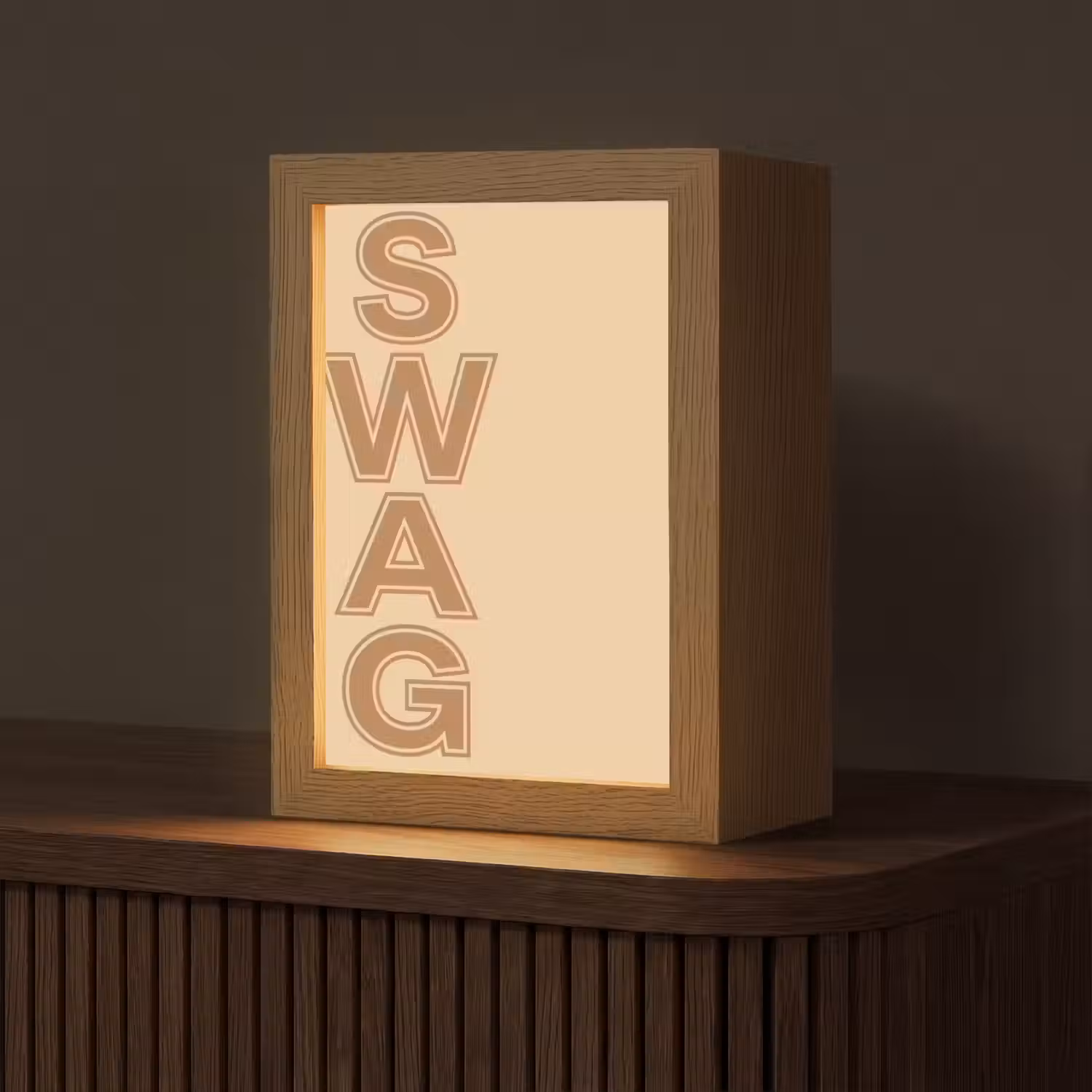 Swag - Bruin - Beige Light Box met kabel (Tafellamp) klein -z3d_website