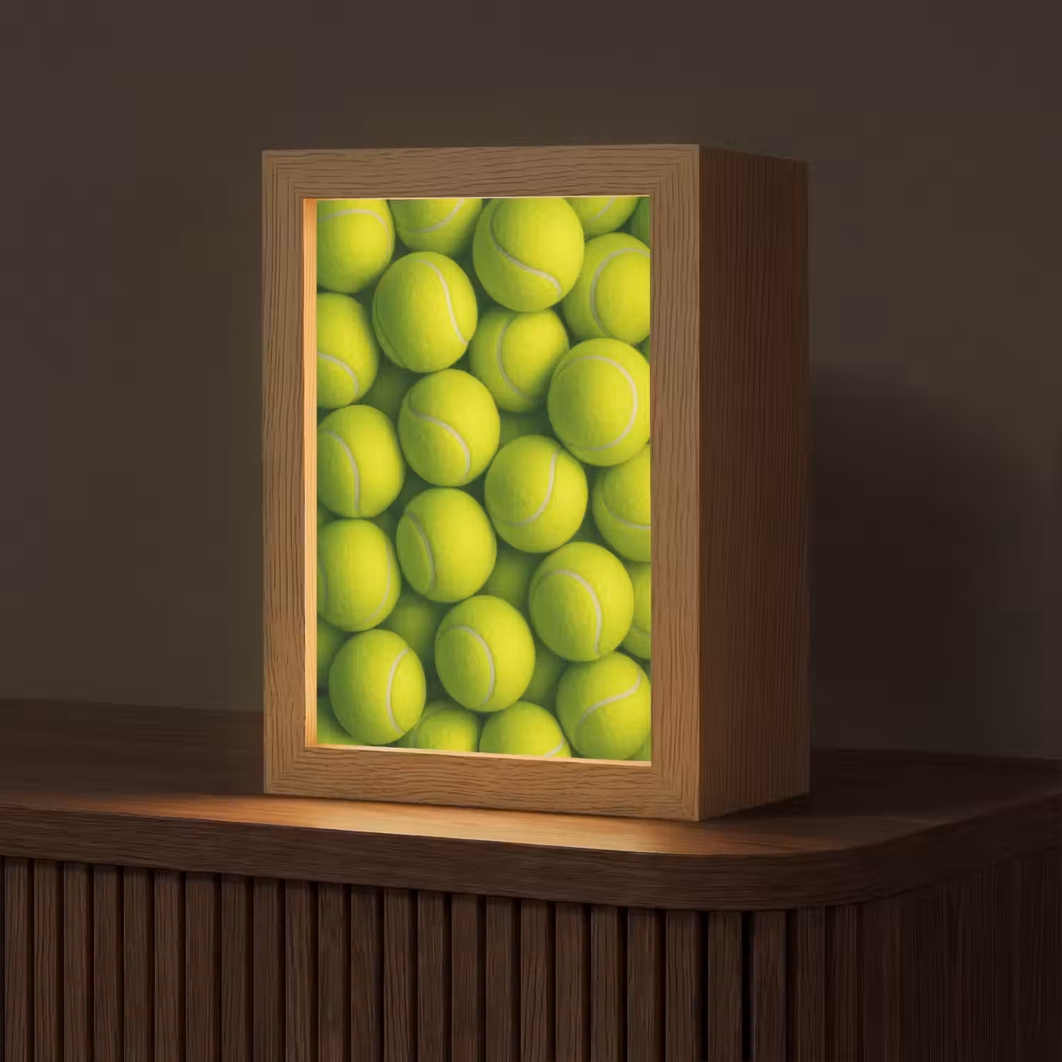 Tennisballen - Bal - Geel Light Box met kabel (Tafellamp) klein -z3d_website