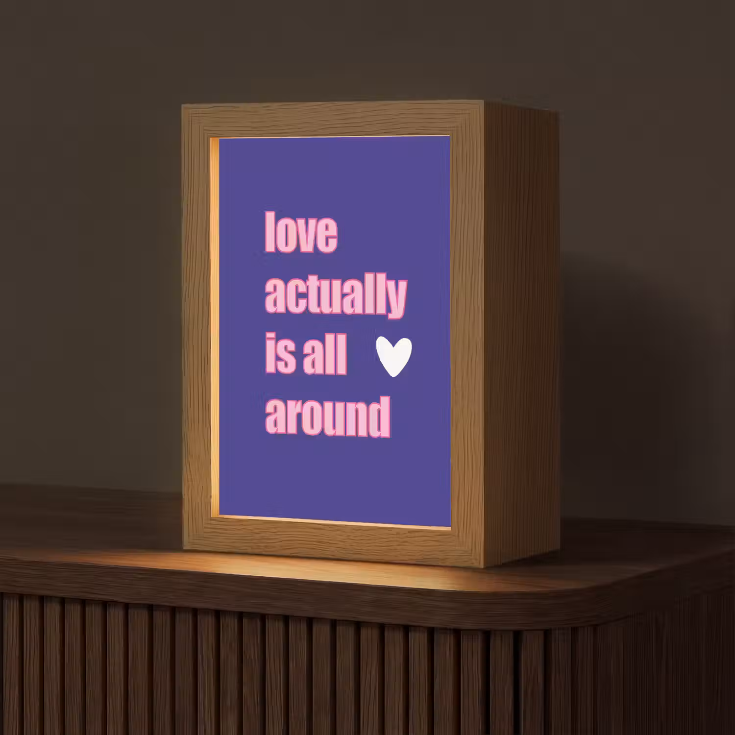 Tekst - Valentijn - Love - Blauw Light Box met kabel (Tafellamp) klein -z3d_website