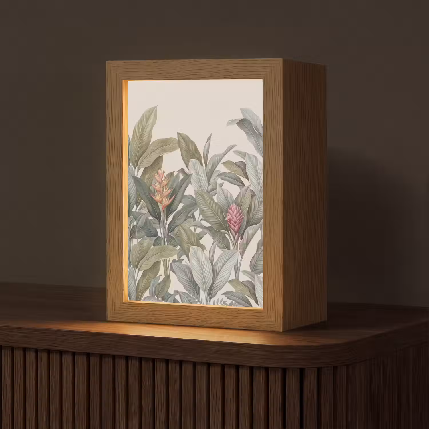 Tropisch - Planten - Modern - Groen Light Box met kabel (Tafellamp) klein -z3d_website