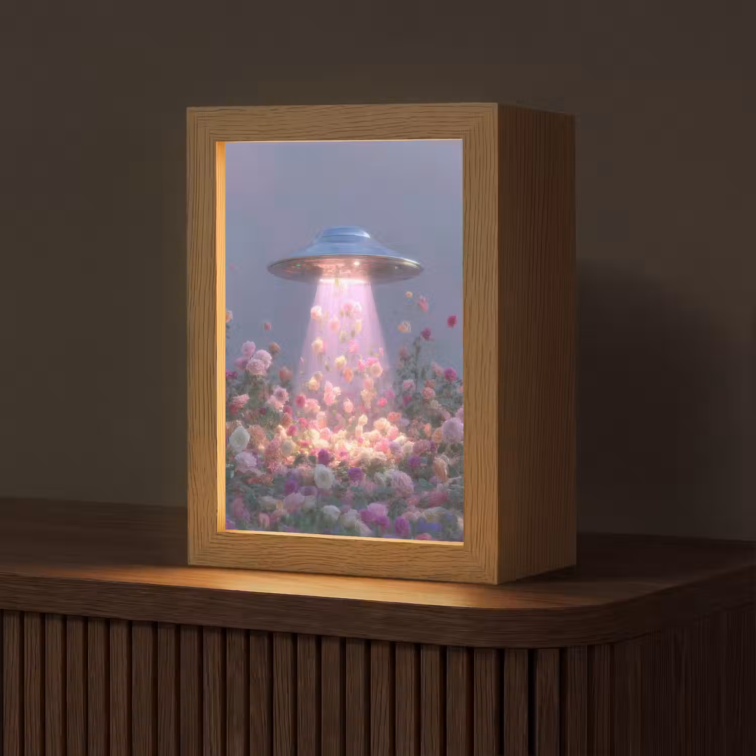 Ufo - Rozen - Pastelkleuren Light Box met kabel (Tafellamp) klein -z3d_website