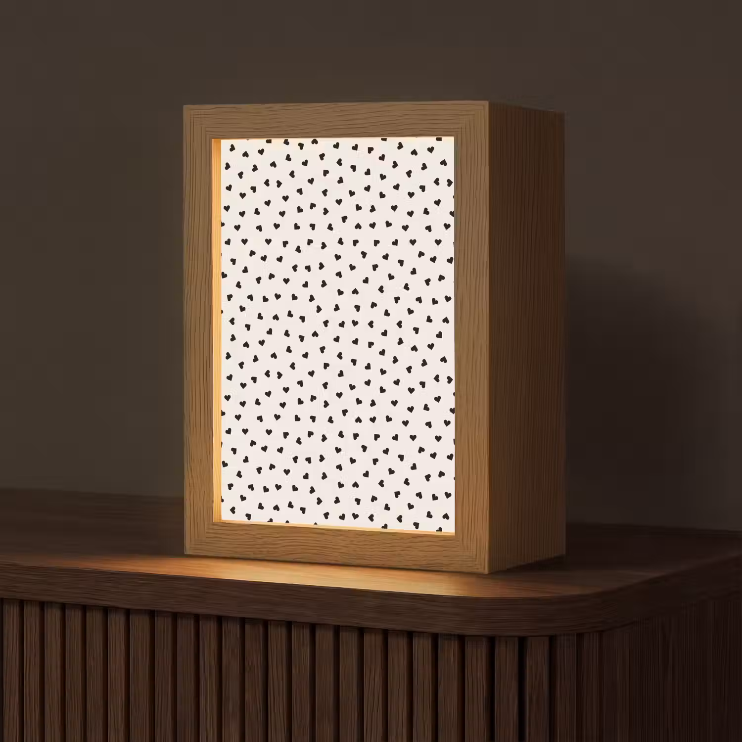 Valentijn - Liefde - Zwart - Wit Light Box met kabel (Tafellamp) klein 925 -z3d_website