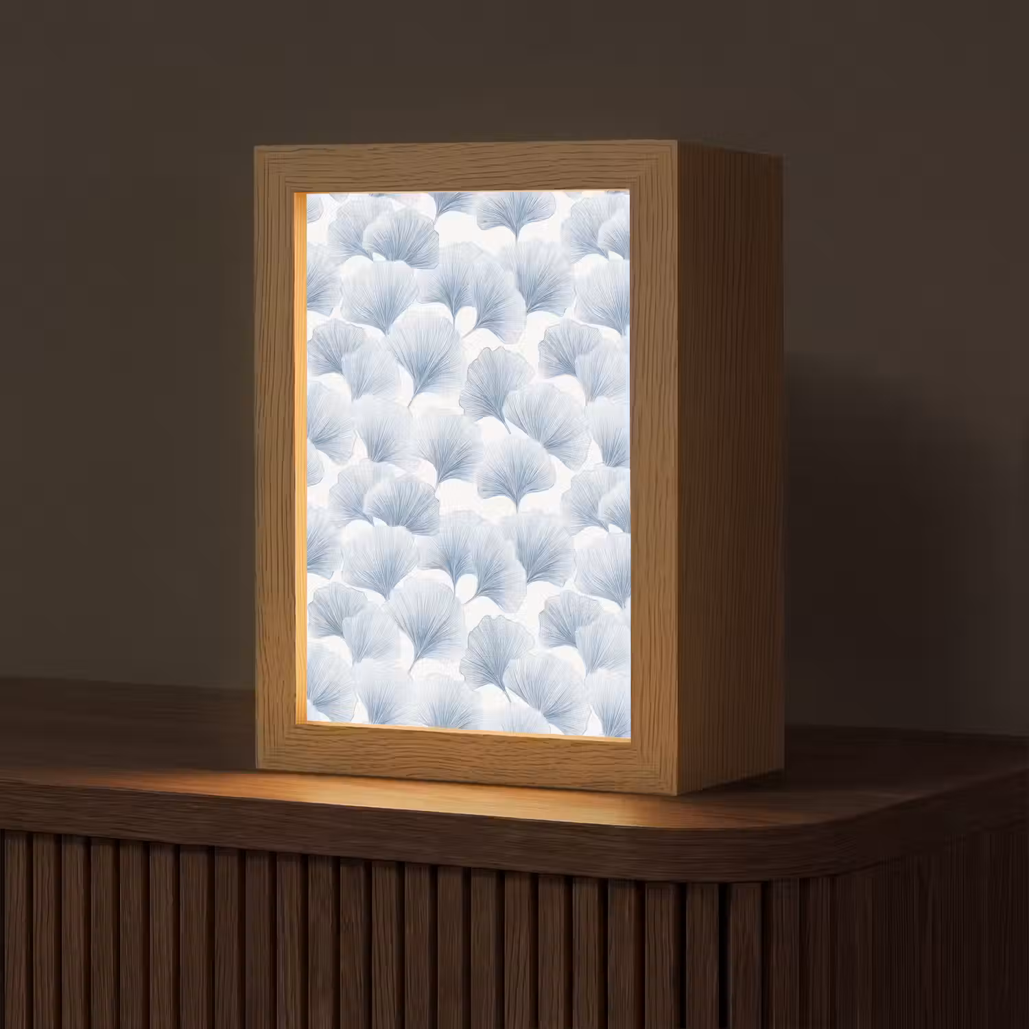 Waaier - Modern - Blauw Light Box met kabel (Tafellamp) klein 925 -z3d_website