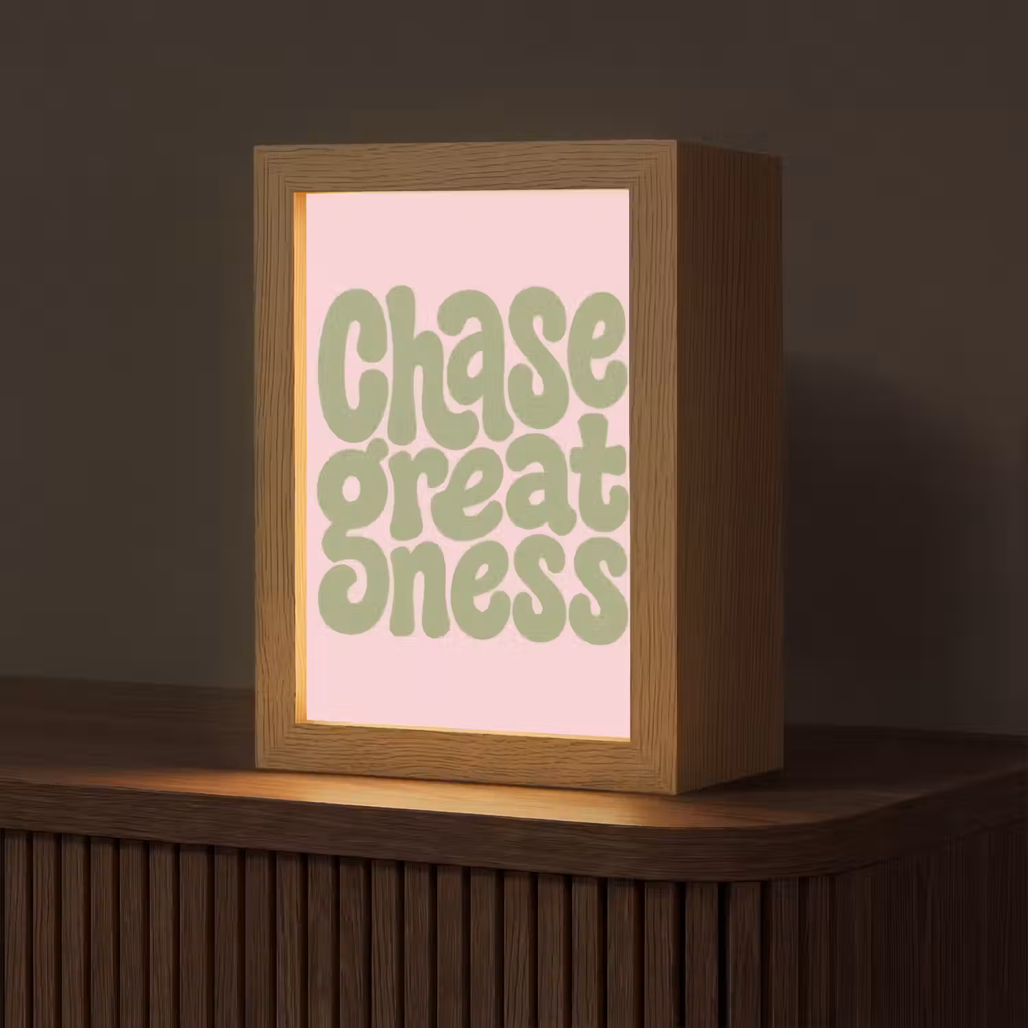 Chase greatness - Groen - Roze - Retro Light Box met kabel (Tafellamp) klein -z3d_website