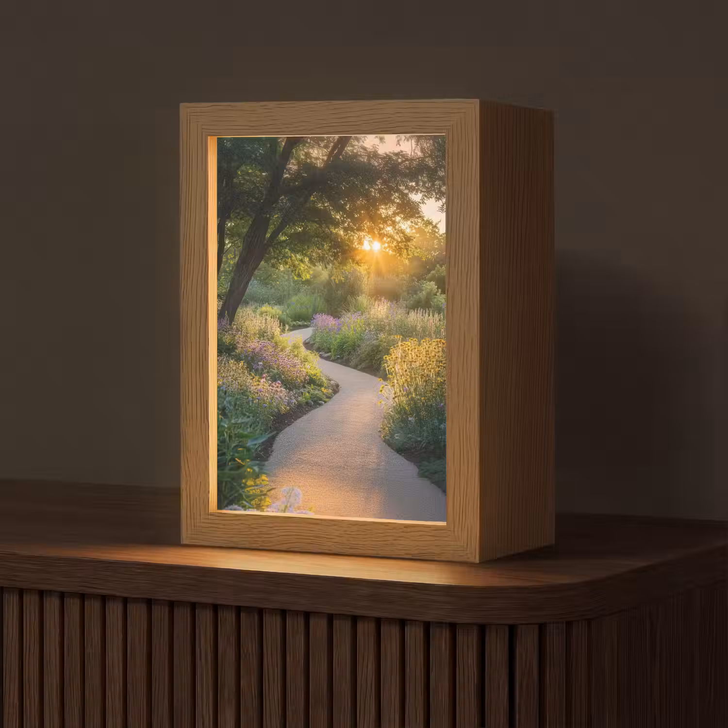 Pad - Bloemen - Park Light Box met kabel (Tafellamp) klein -z3d_website