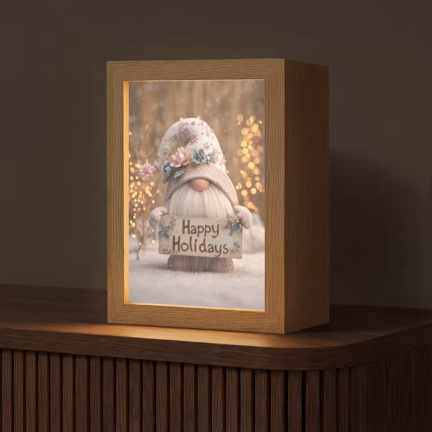 Kerst - Gnome - Bord - Kleurrijk Light Box met kabel (Tafellamp) klein -z3d_website
