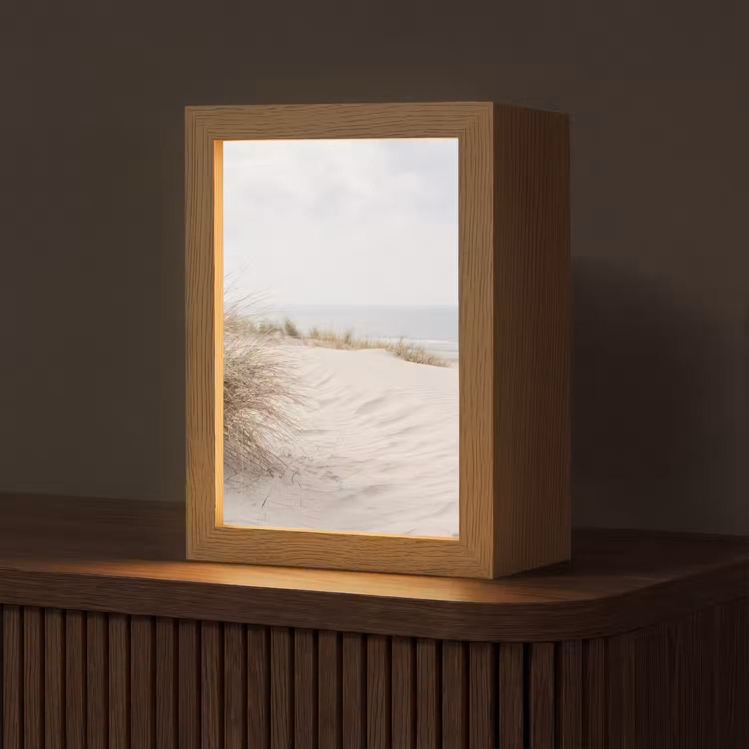 Wolken - Duinlandschap - Zand Light Box met kabel (Tafellamp) klein -z3d_website