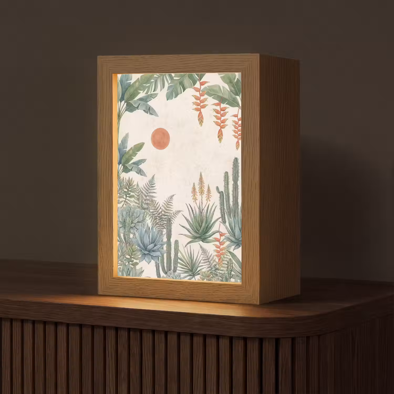 Woestijn - Planten - Groen Light Box met kabel (Tafellamp) klein -z3d_website