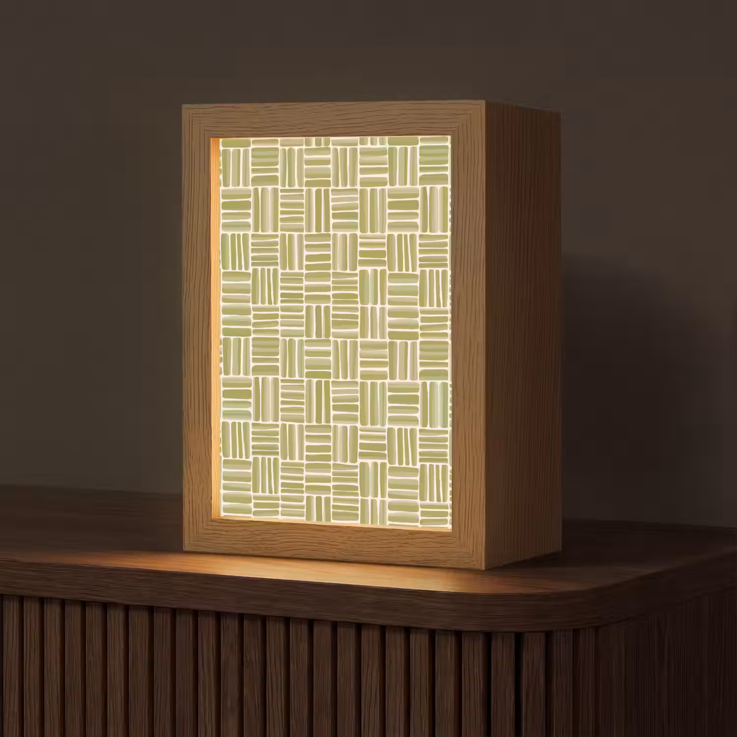 Vlecht - Patroon - Groen Light Box met kabel (Tafellamp) klein 925 -z3d_website