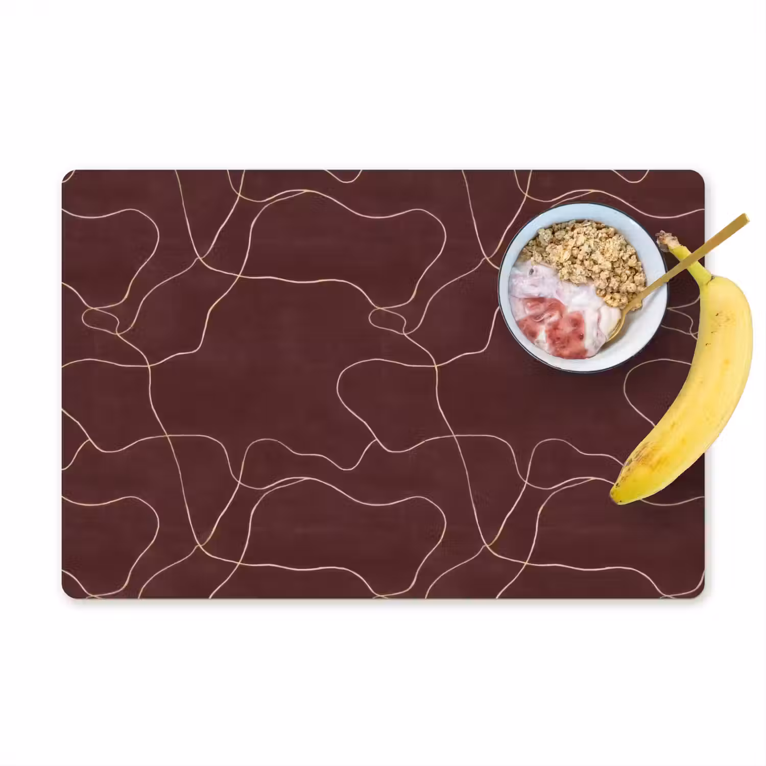 Abstract - Modern - Bruin Placemat vinyl groot 368 -zzzproduct_Kitchenyeah-website