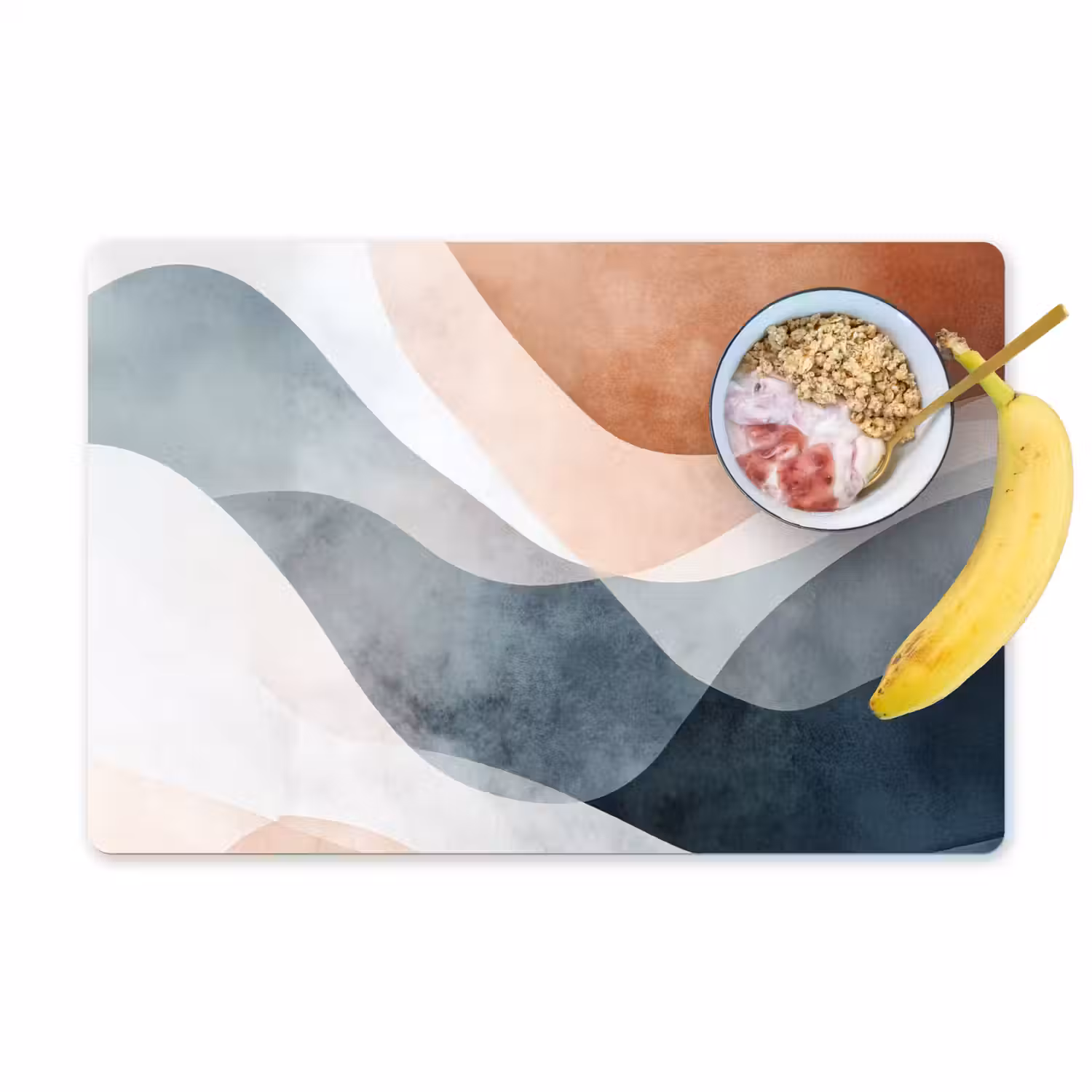 Abstract - Golven - Blauw Placemat vinyl groot -zzzproduct_Kitchenyeah-website