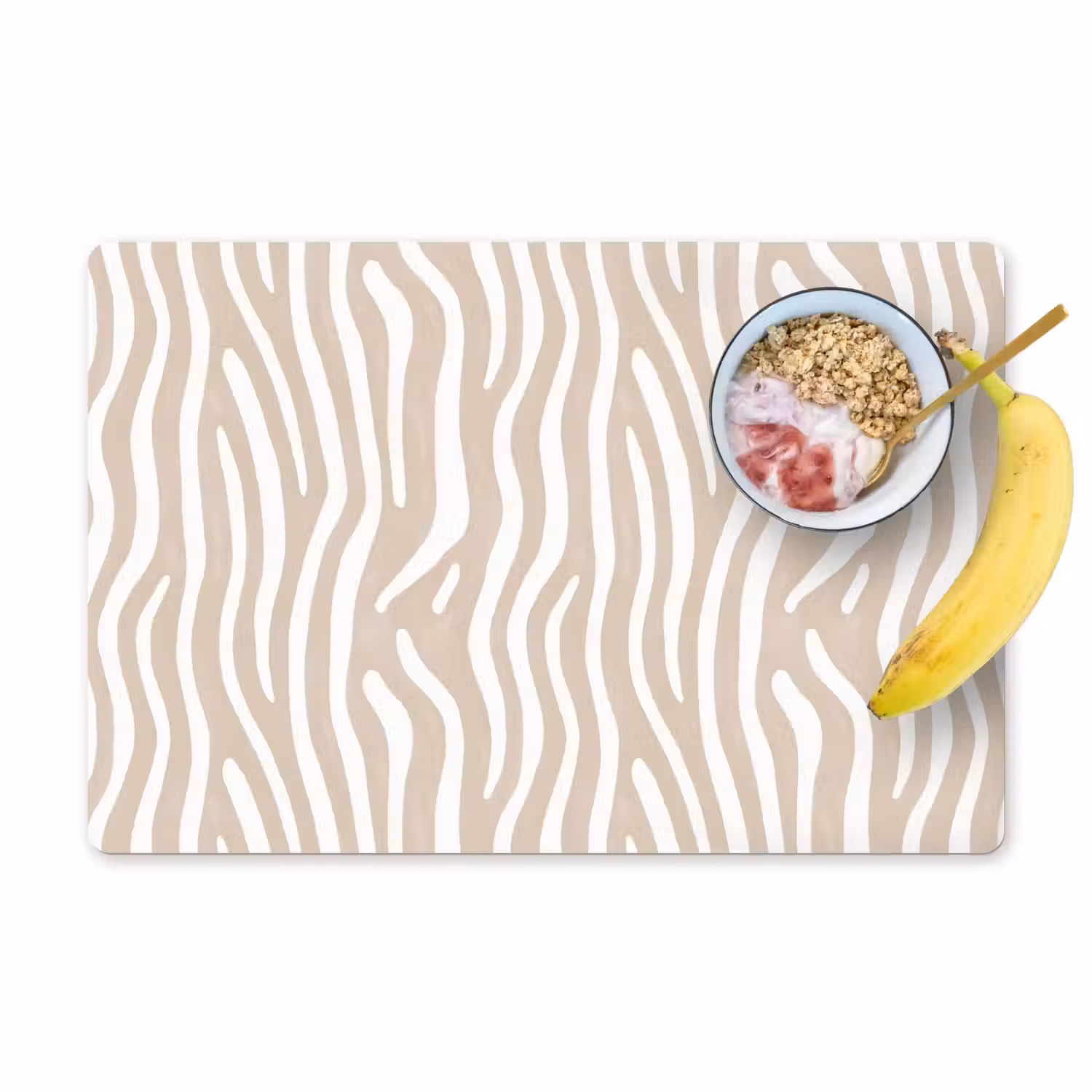 Abstract - Zebra - Beige Placemat vinyl groot 368 -zzzproduct_Kitchenyeah-website