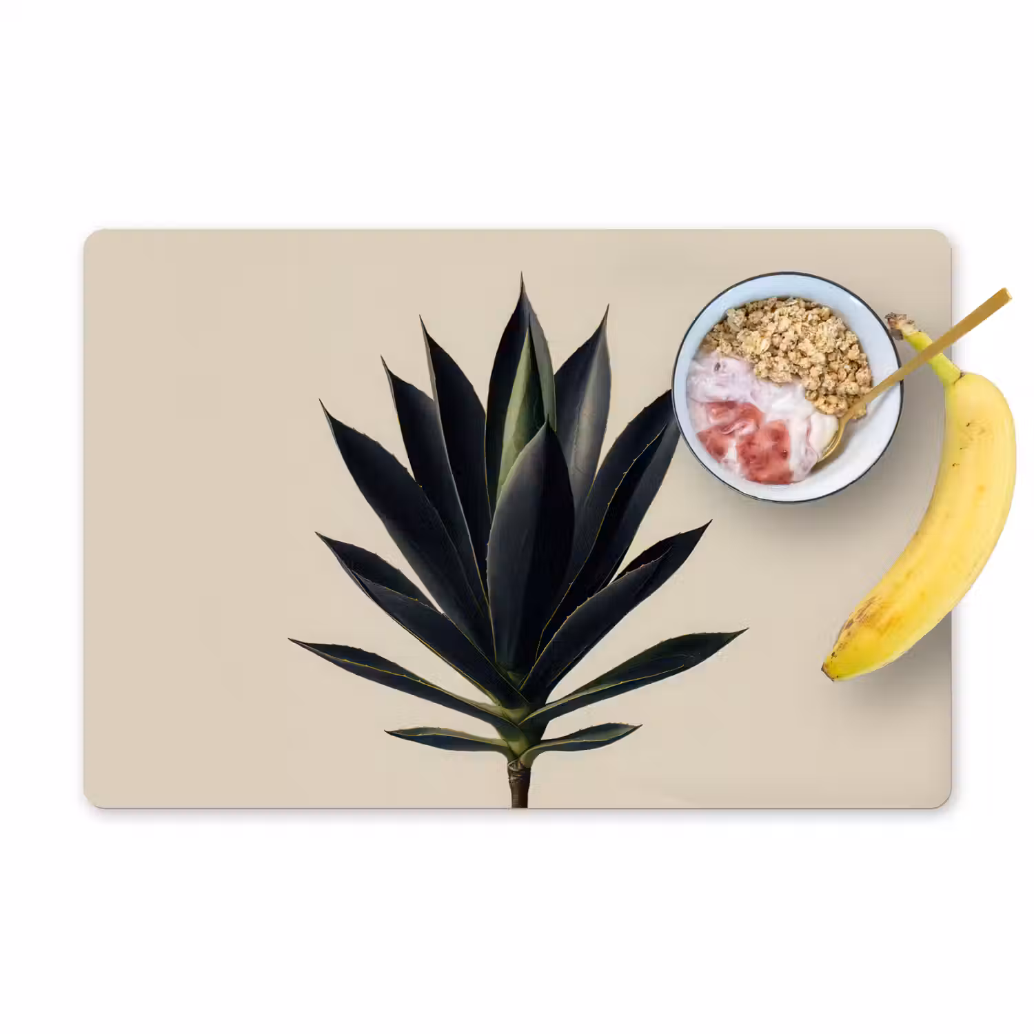 Agaveplant - Symmetrisch - Groen Placemat vinyl groot -zzzproduct_Kitchenyeah-website