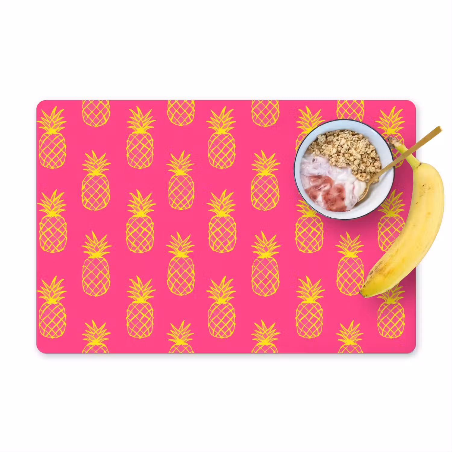 Ananas - Trendy - Roze Placemat vinyl groot 368 -zzzproduct_Kitchenyeah-website