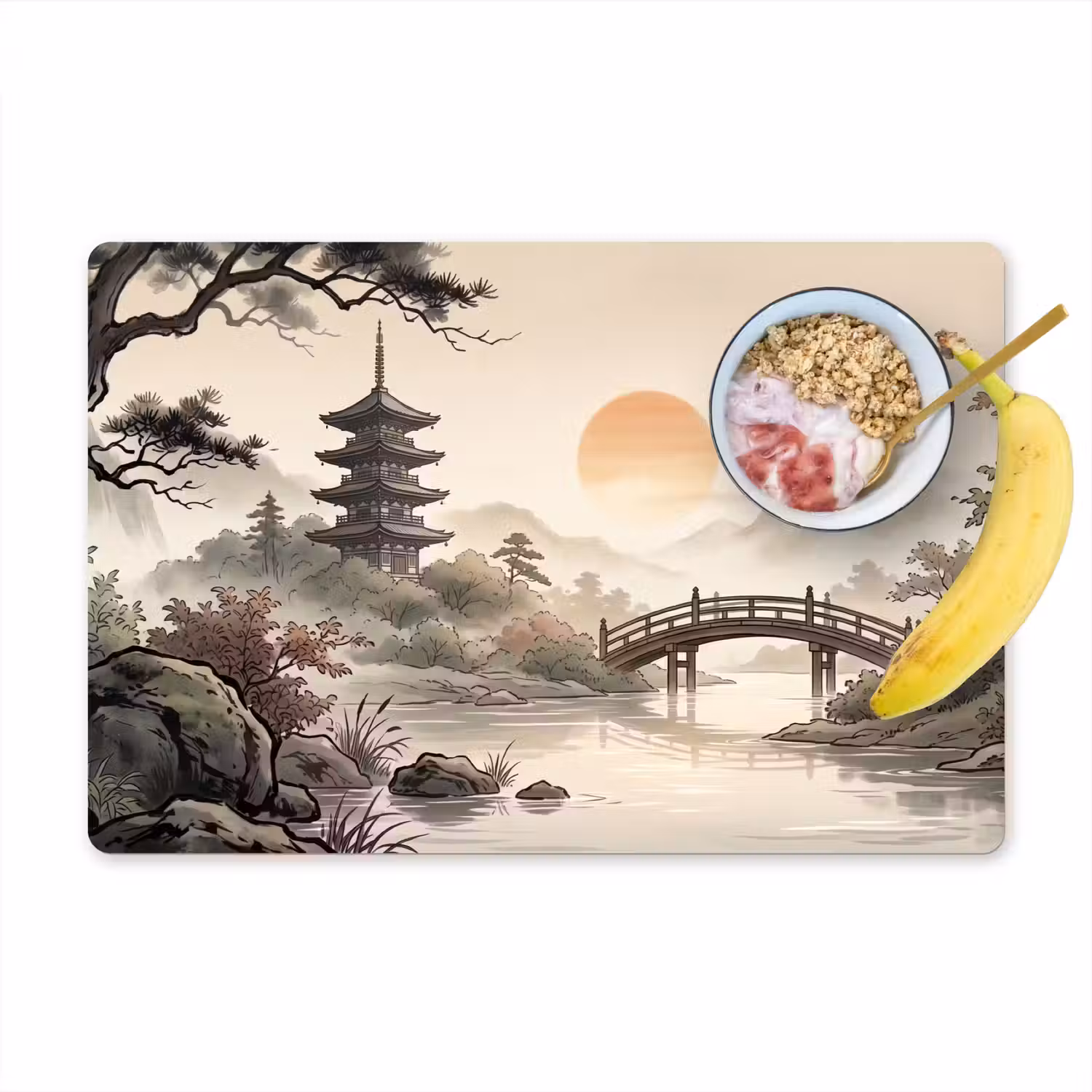 Azië - Landschap - Kleurrijk Placemat vinyl groot -zzzproduct_Kitchenyeah-website