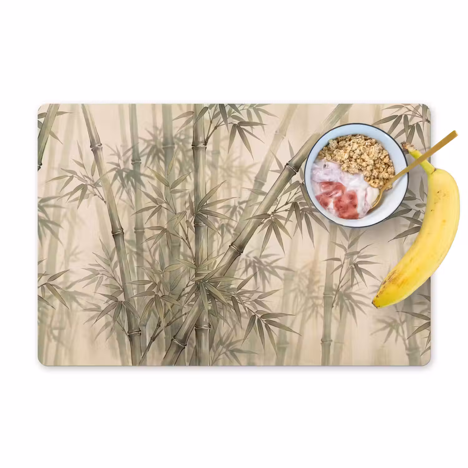 Bamboe - Bladeren - Aziatisch - Groen - Natuur Placemat vinyl groot -zzzproduct_Kitchenyeah-website
