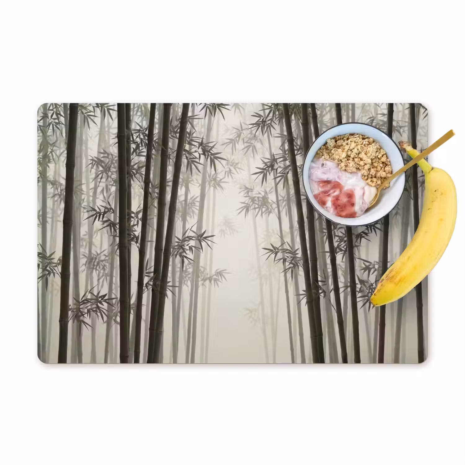 Bamboe - Bos - Mist - Natuur Placemat vinyl groot -zzzproduct_Kitchenyeah-website