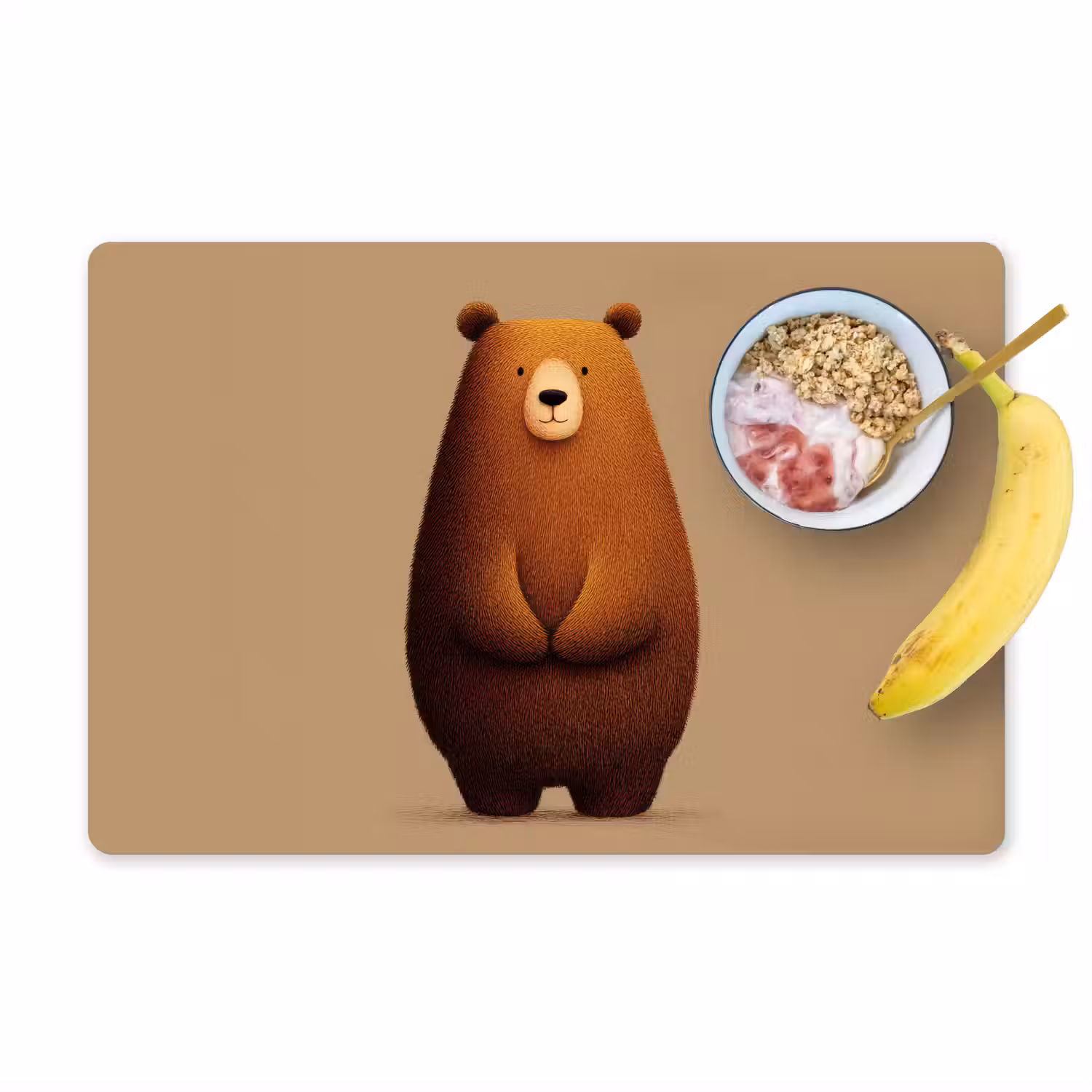Beer - Minimalistisch - Bruin Placemat vinyl groot -zzzproduct_Kitchenyeah-website