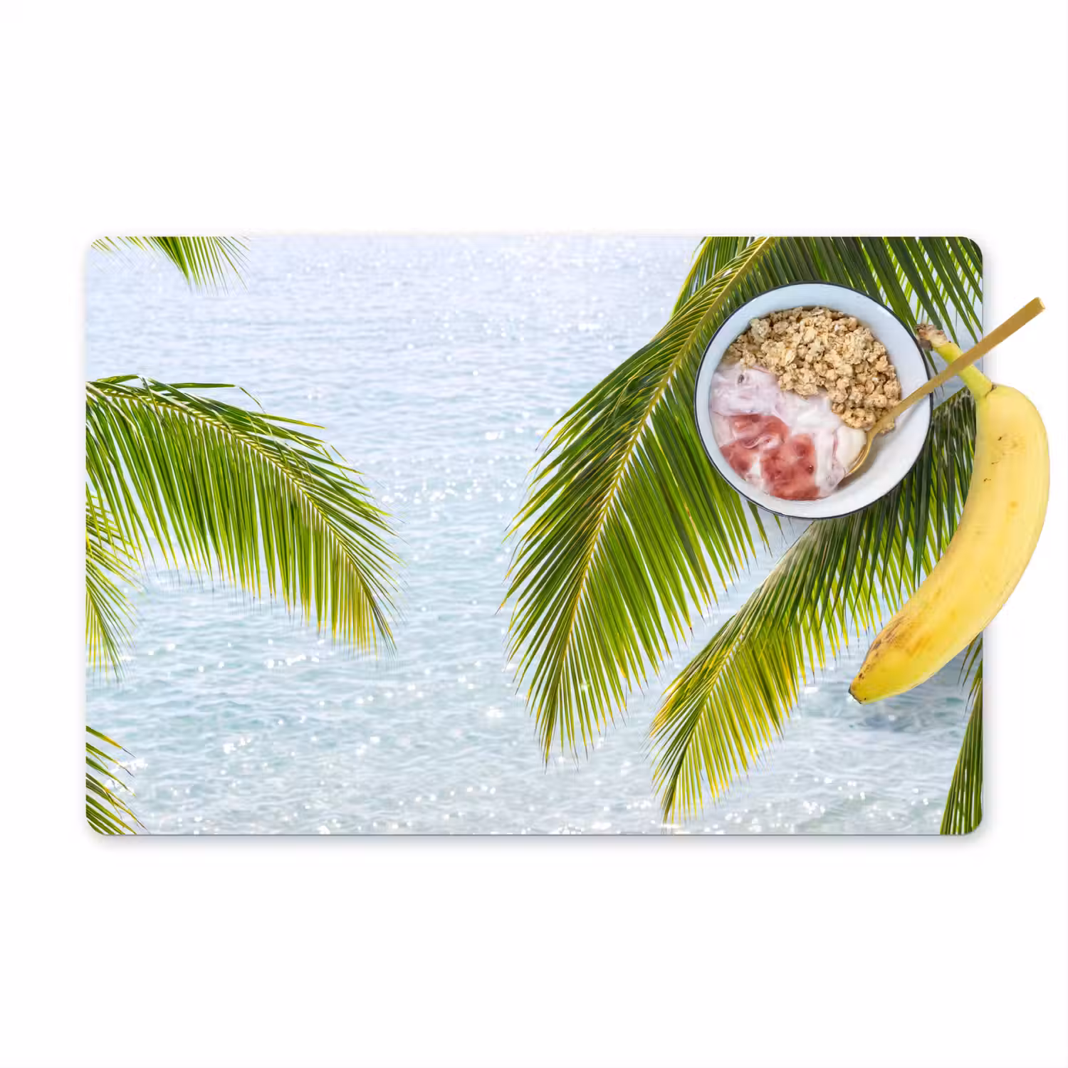 Boom - Bladeren - Water - Tropisch - Groen Placemat vinyl groot -zzzproduct_Kitchenyeah-website