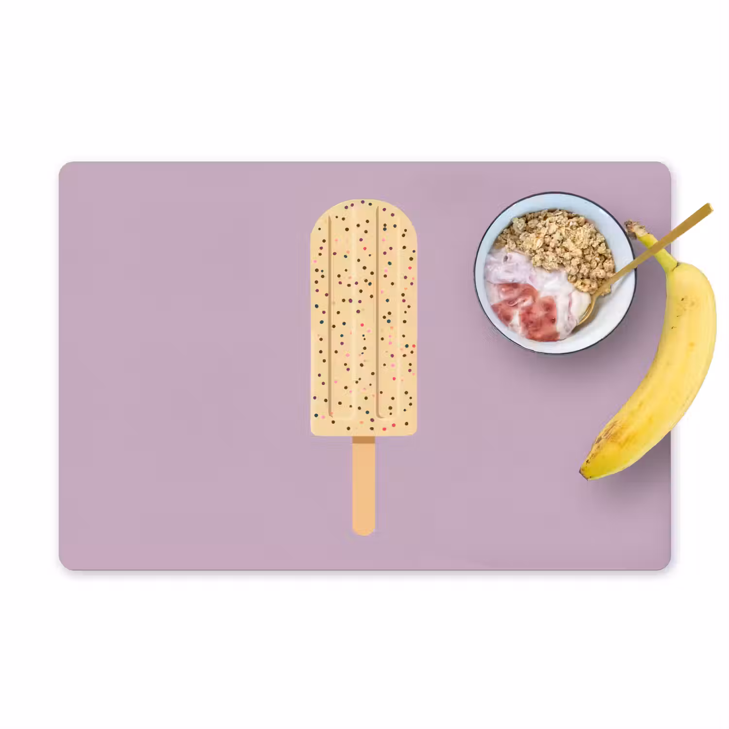 Beige - Ijsje - Spikkels Placemat vinyl groot -zzzproduct_Kitchenyeah-website