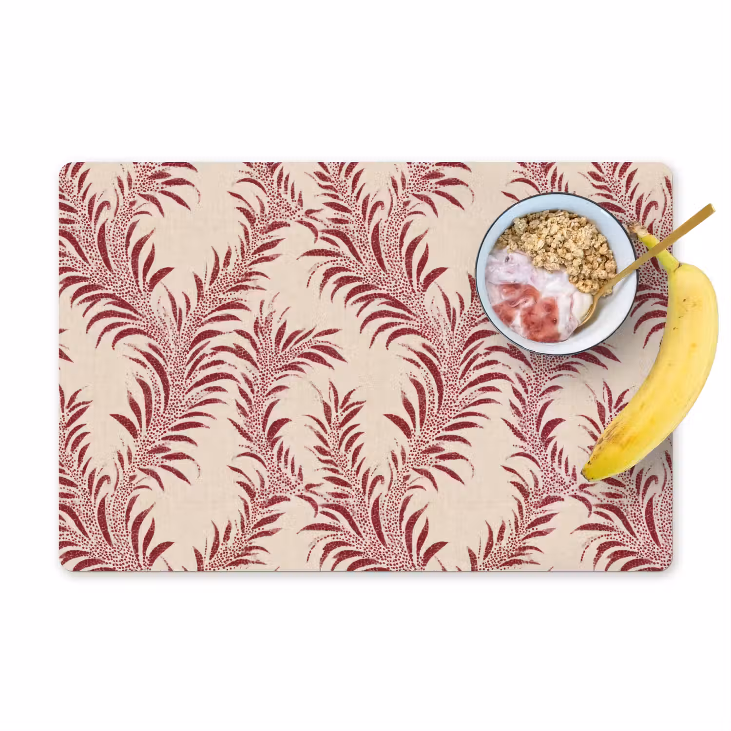 Bladeren - Linnen - Rood Placemat vinyl groot 368 -zzzproduct_Kitchenyeah-website