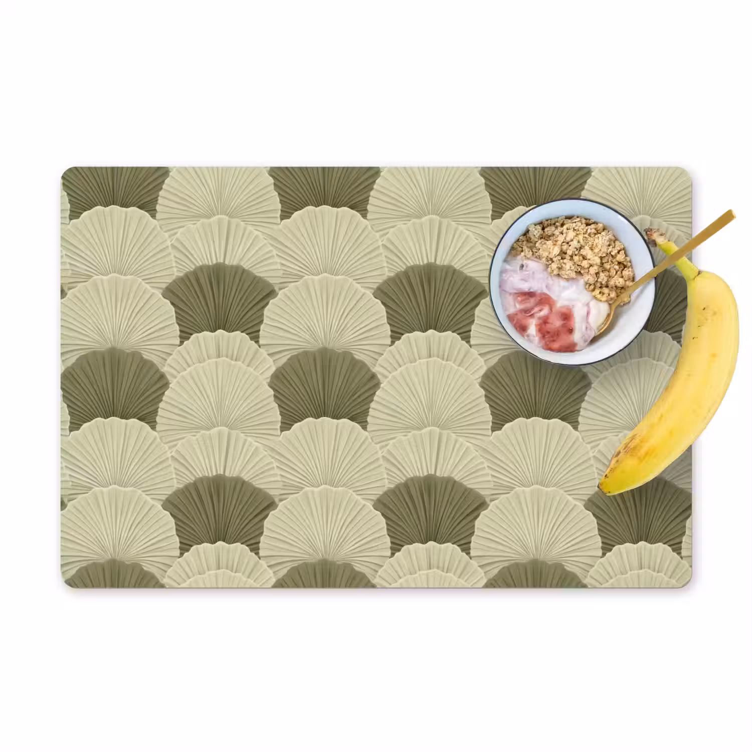Bladeren - Structuur - Groen Placemat vinyl groot 368 -zzzproduct_Kitchenyeah-website