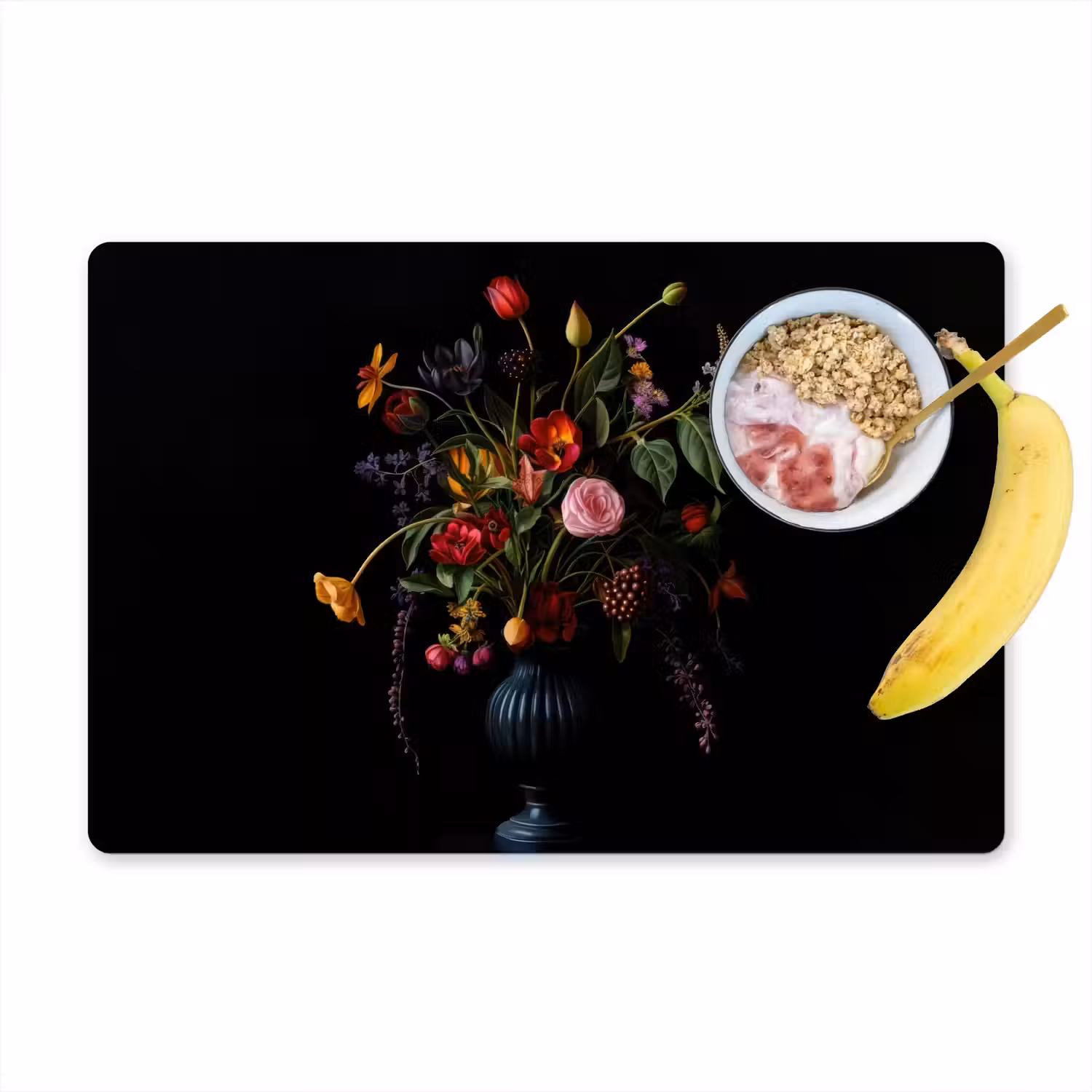 Bloemen - Bessen - Klassiek Placemat vinyl groot -zzzproduct_Kitchenyeah-website