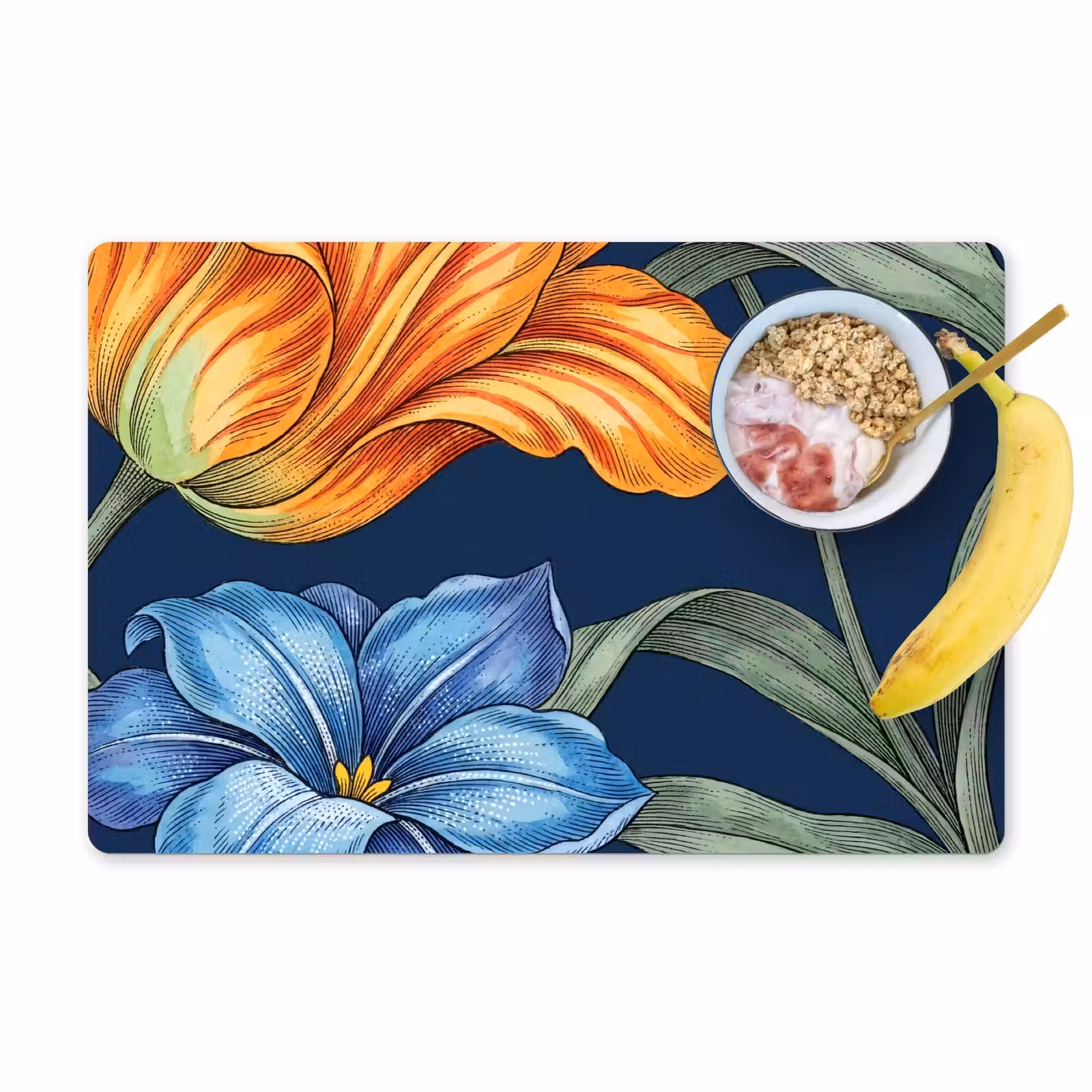 Tischset - 6 Stück - Blumen – Botanik – Muster - Bloemen - Botanisch - Patroon Placemat vinyl groot