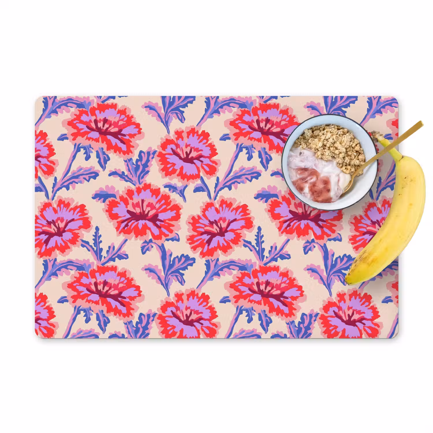 Bloemen - Patroon - Meerkleurig Placemat vinyl groot 368 -zzzproduct_Kitchenyeah-website