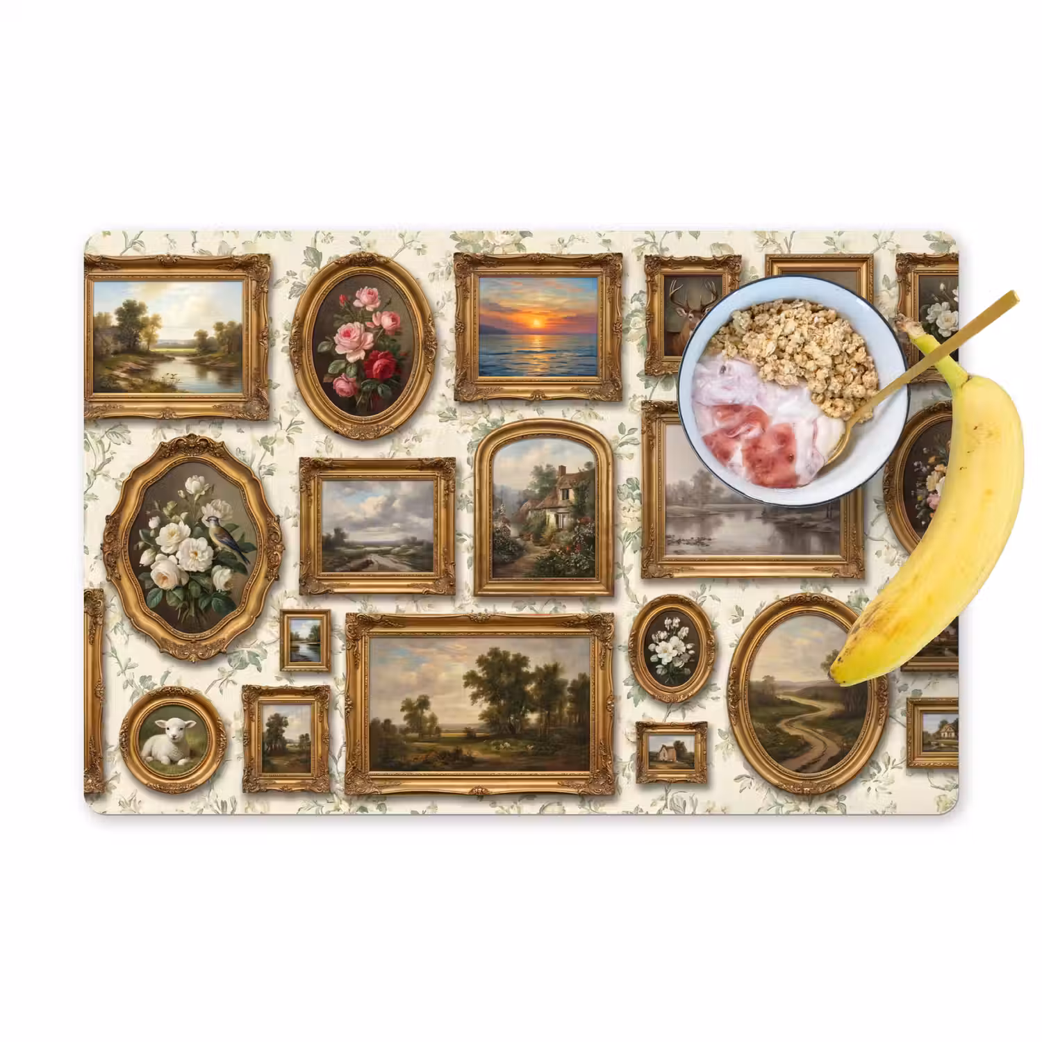 Bloemen - Roze - Stilleven - Klassiek Placemat vinyl groot -zzzproduct_Kitchenyeah-website