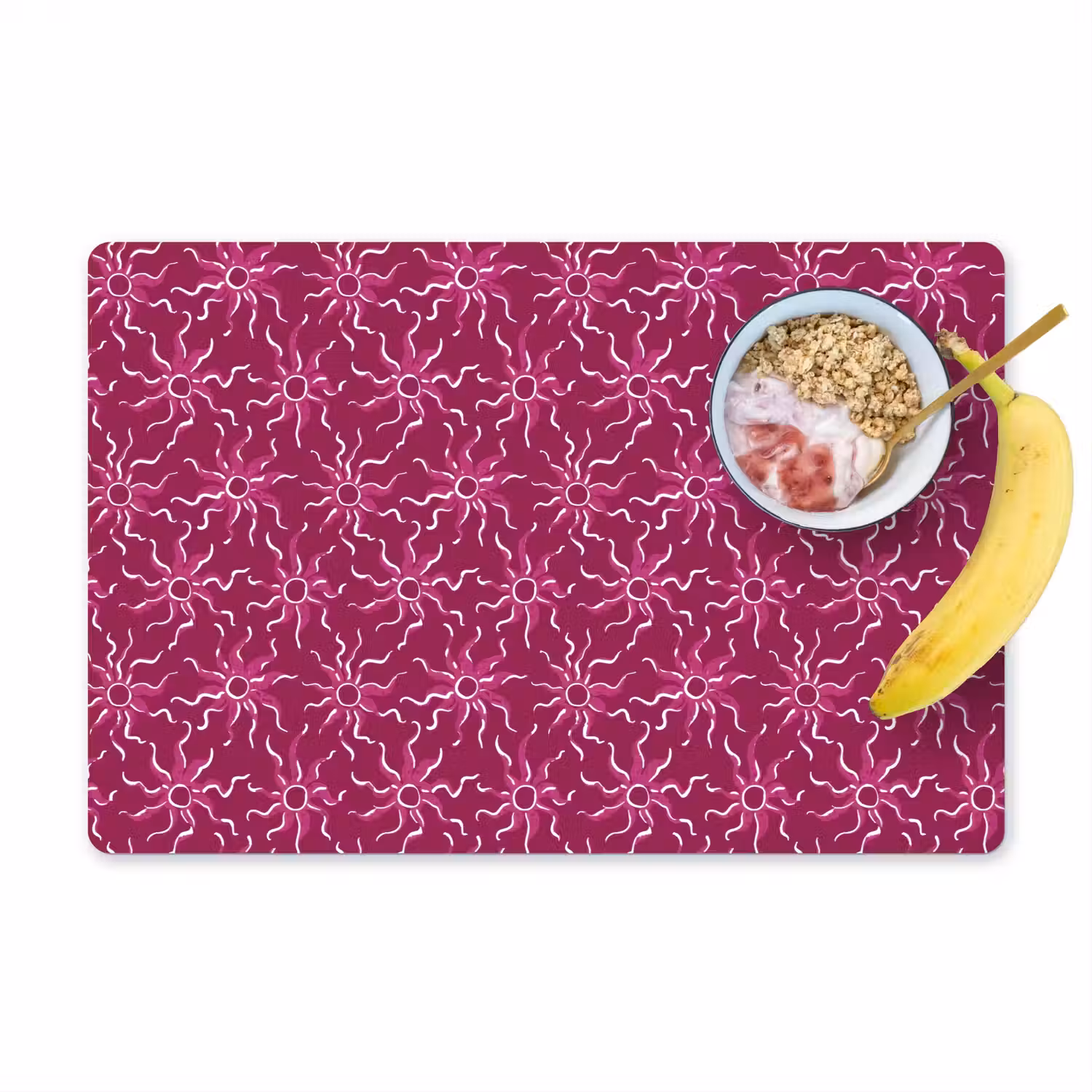 Bohemian - Zon - Magenta Placemat vinyl groot 368 -zzzproduct_Kitchenyeah-website