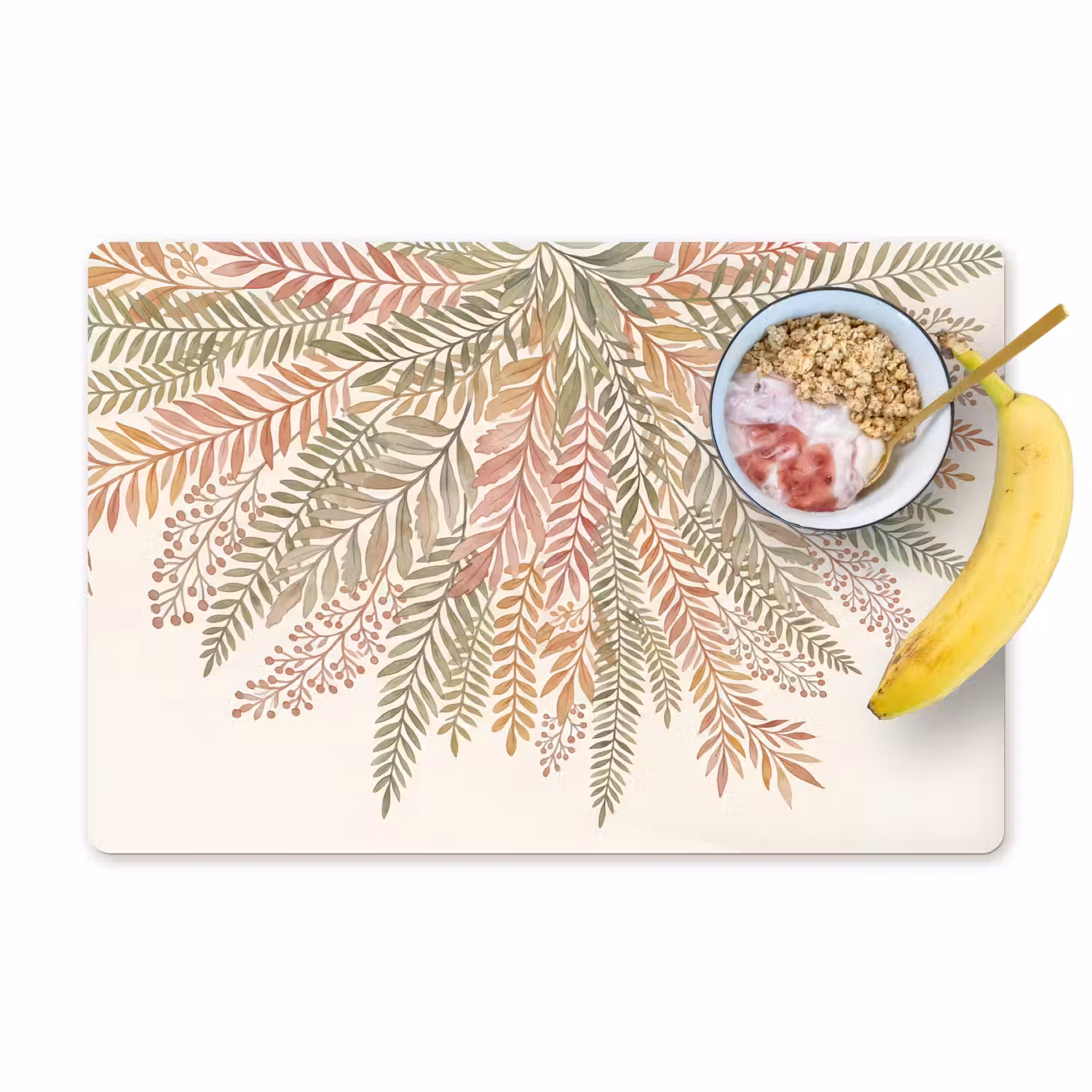 Botanisch - Aquarel - Kleurrijk Placemat vinyl groot -zzzproduct_Kitchenyeah-website