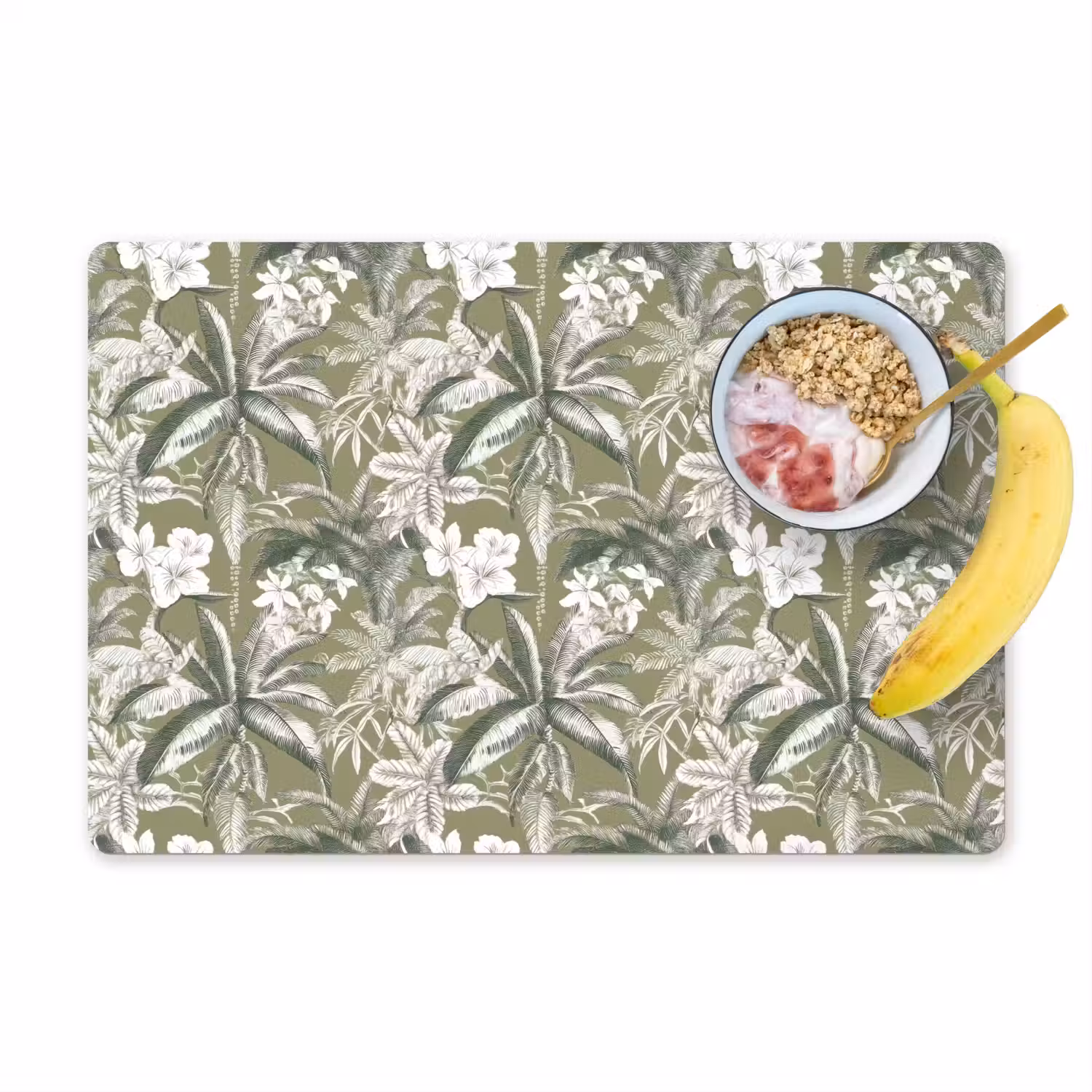 Botanisch - Bloemen - Groen Placemat vinyl groot 368 -zzzproduct_Kitchenyeah-website