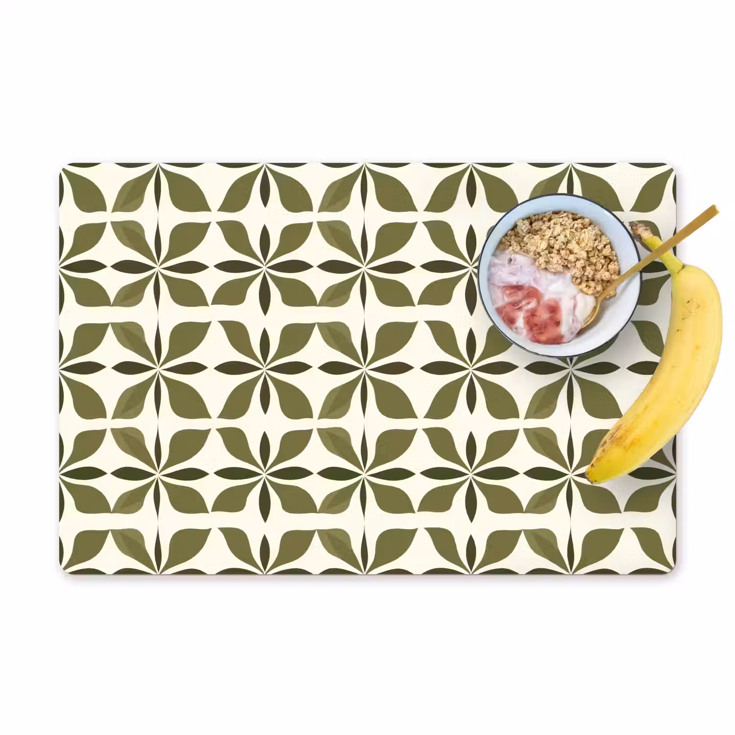 Botanisch - Retro - Groen Placemat vinyl groot 368 -zzzproduct_Kitchenyeah-website