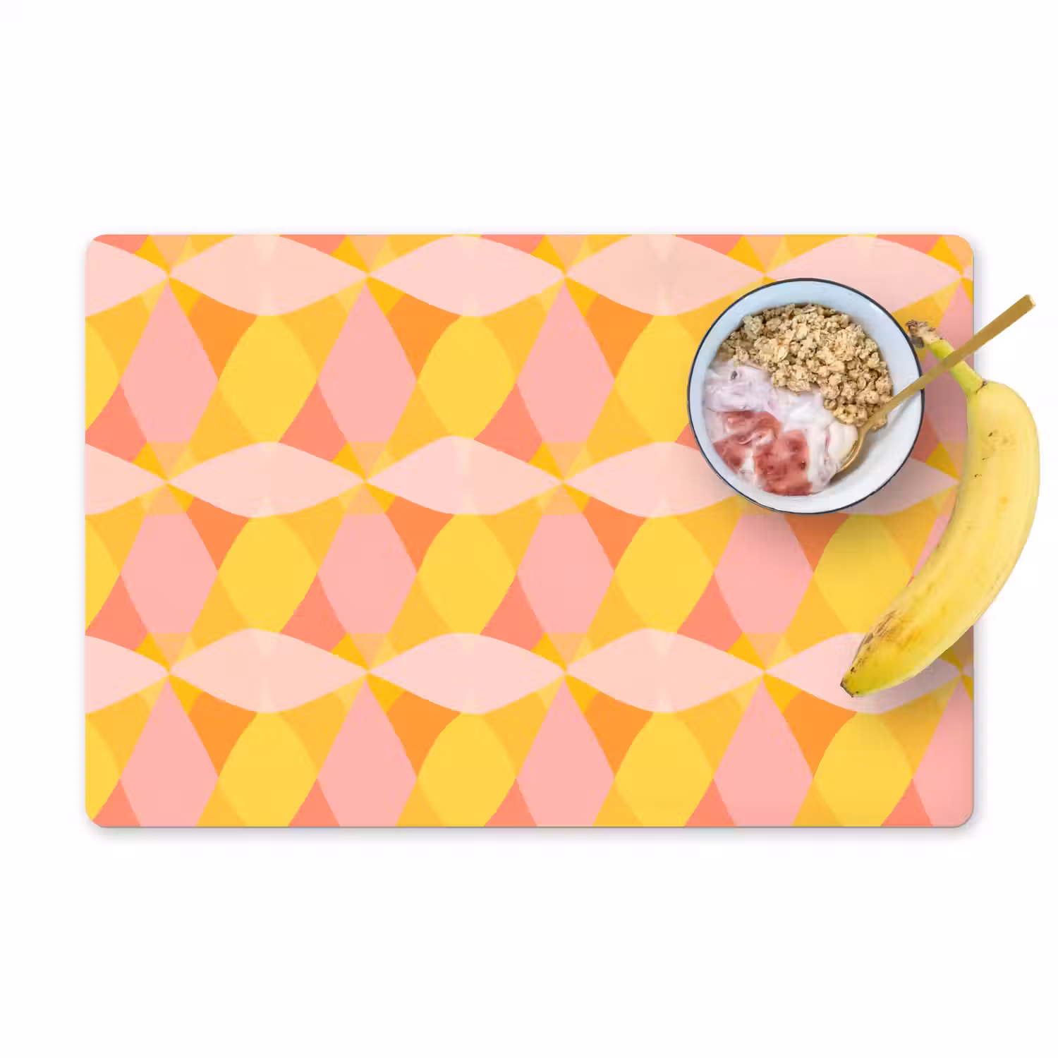 Kleurrijk - Ruitpatroon - Bladvormen Placemat vinyl groot 368 -zzzproduct_Kitchenyeah-website
